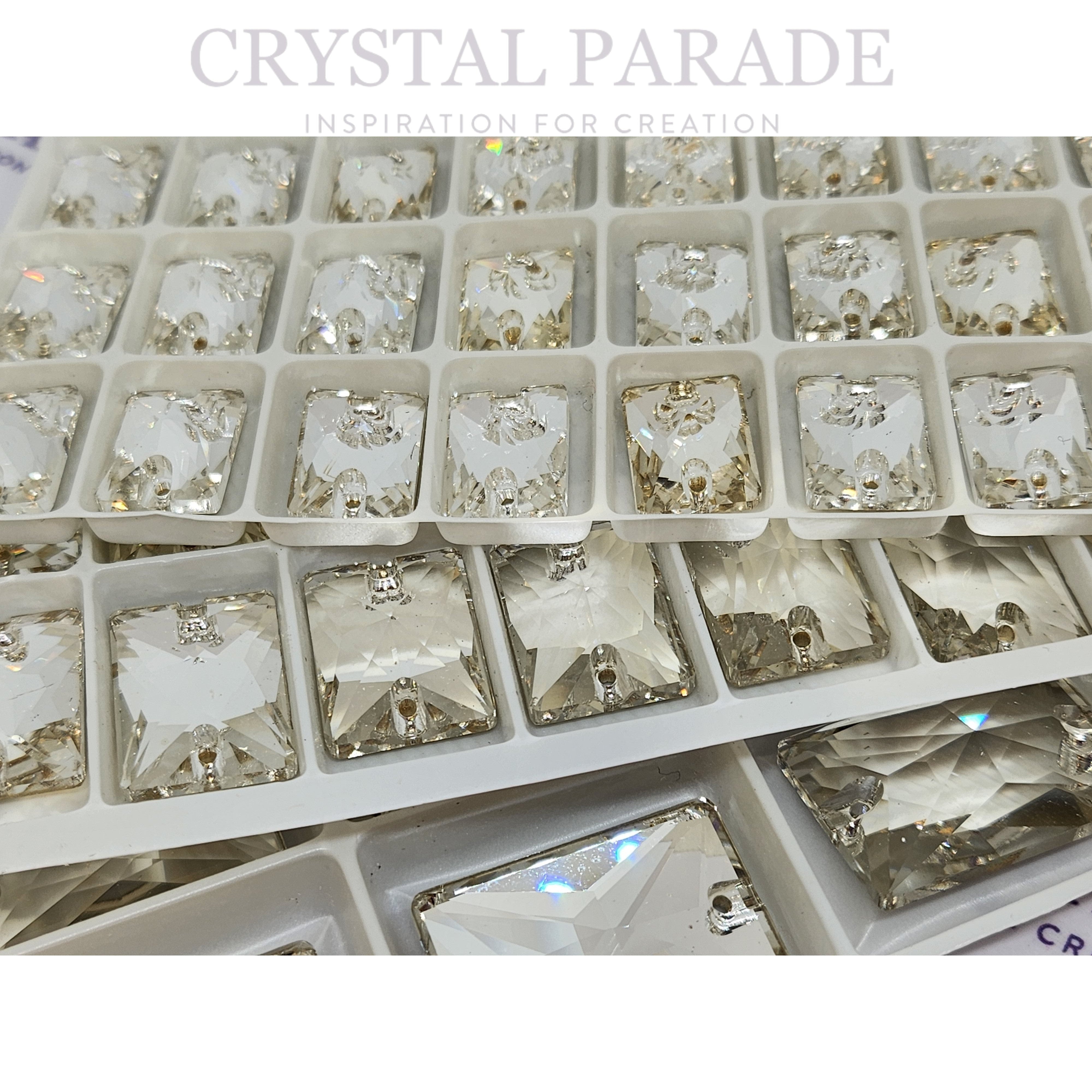 Limited Edition - Zodiac Crystal Rectangle Sew on Stone - Clear