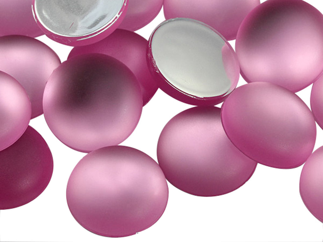 Pink Rose Frosted Round Gems