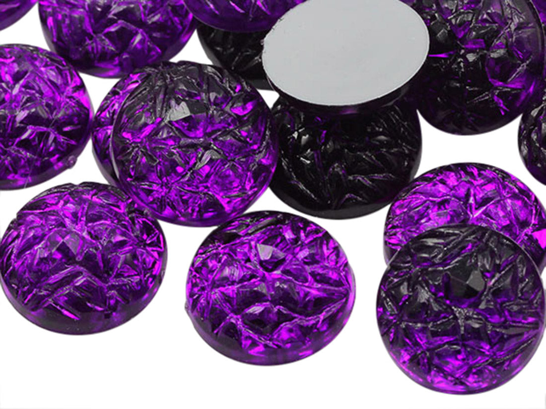 Purple Light Amethyst Round Baroque Cabochons