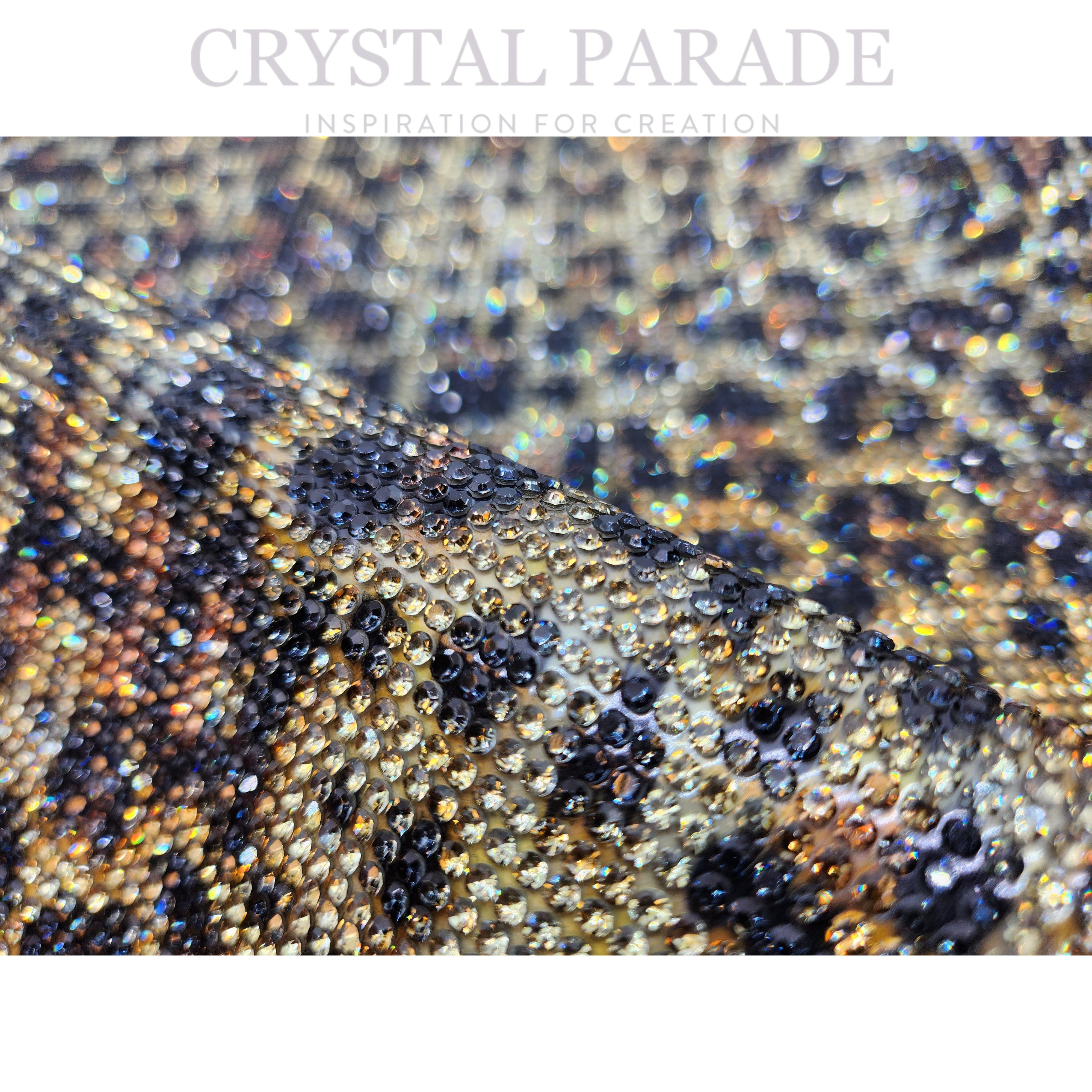 Self Adhesive Rhinestone Sheet SS8 (2.7mm) Leopard Print - 24cm x 39cm