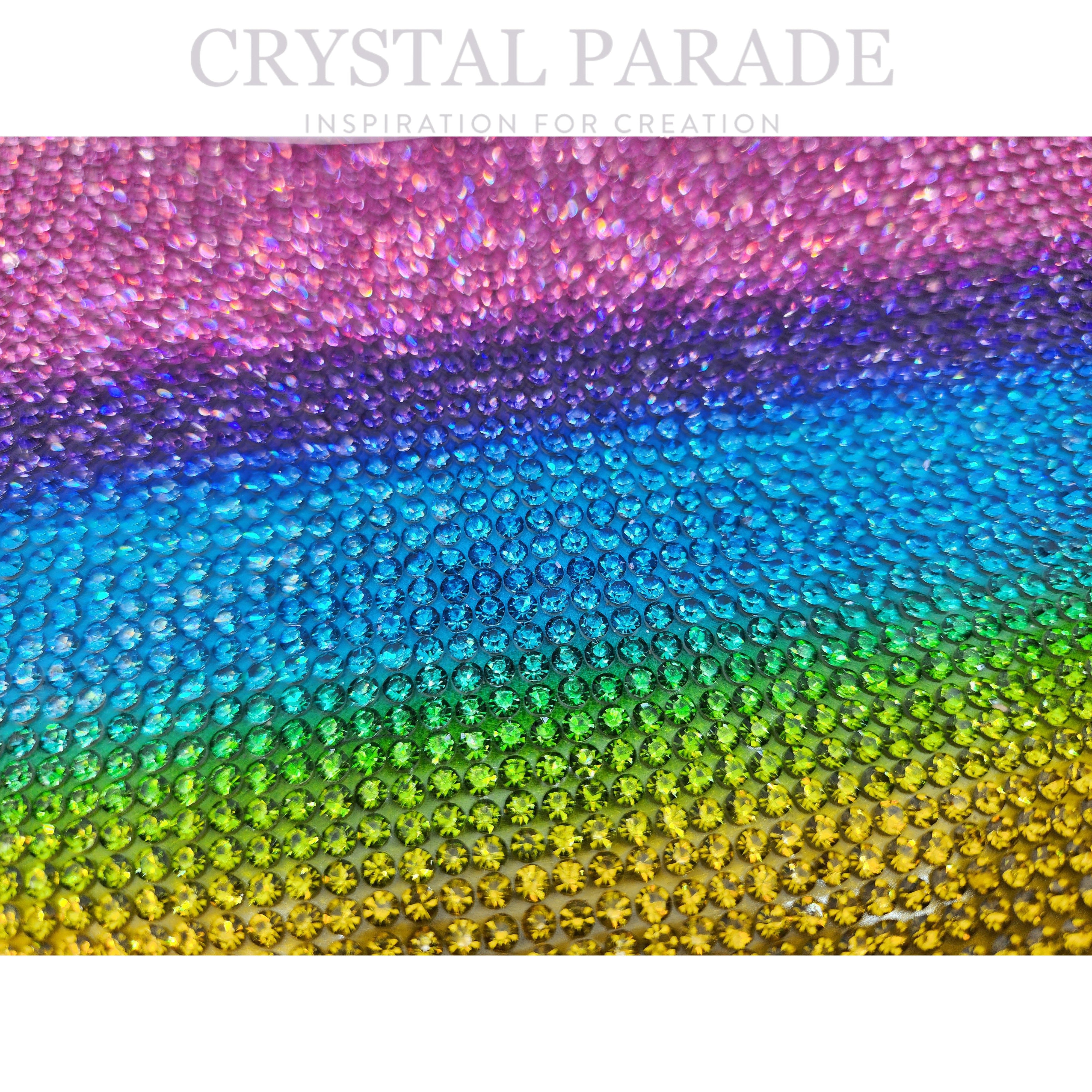 Self Adhesive Rhinestone Sheet SS8 (2.7mm) Rainbow - 24cm x 39cm
