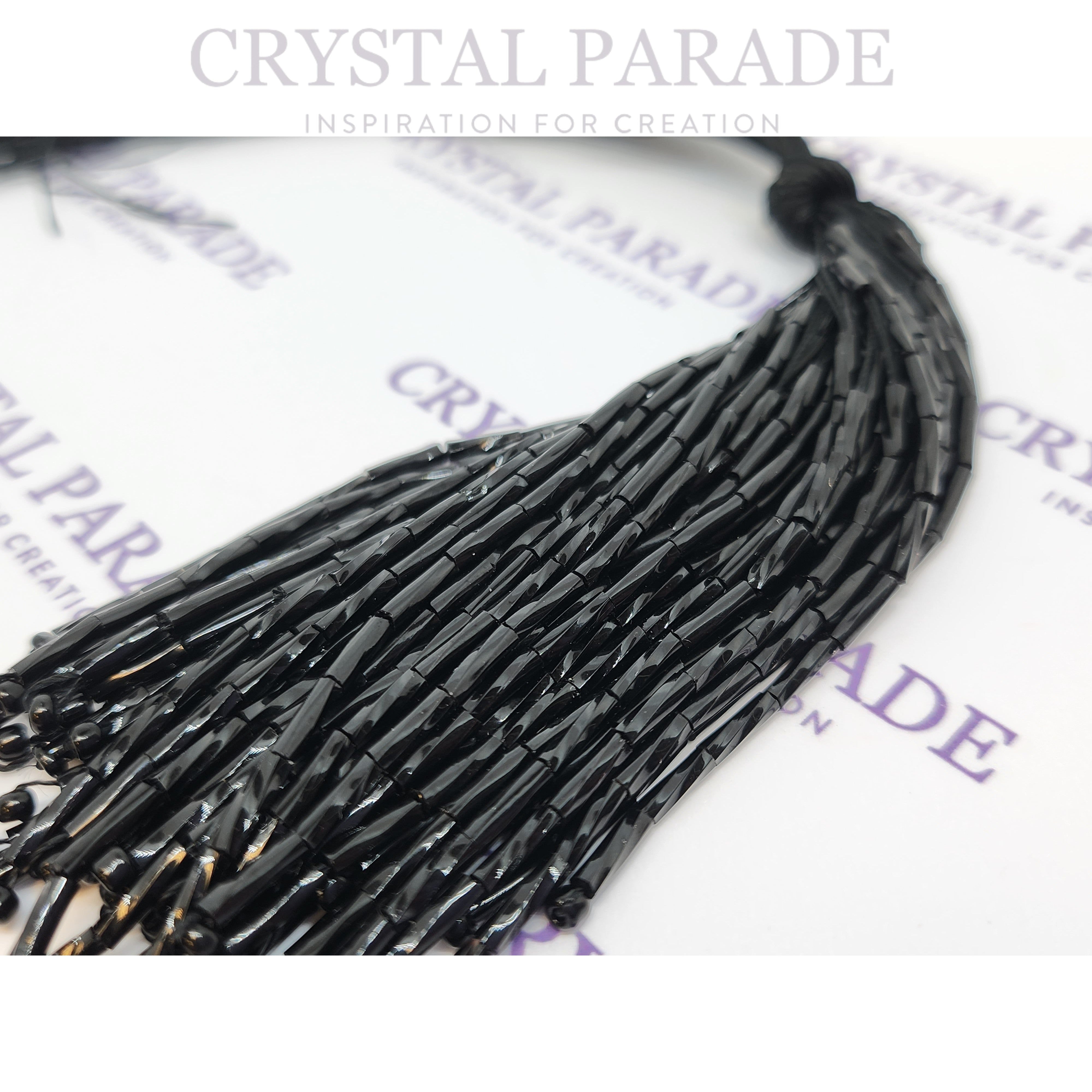 Zodiac Bugle Bead Dropper Bunch - Black