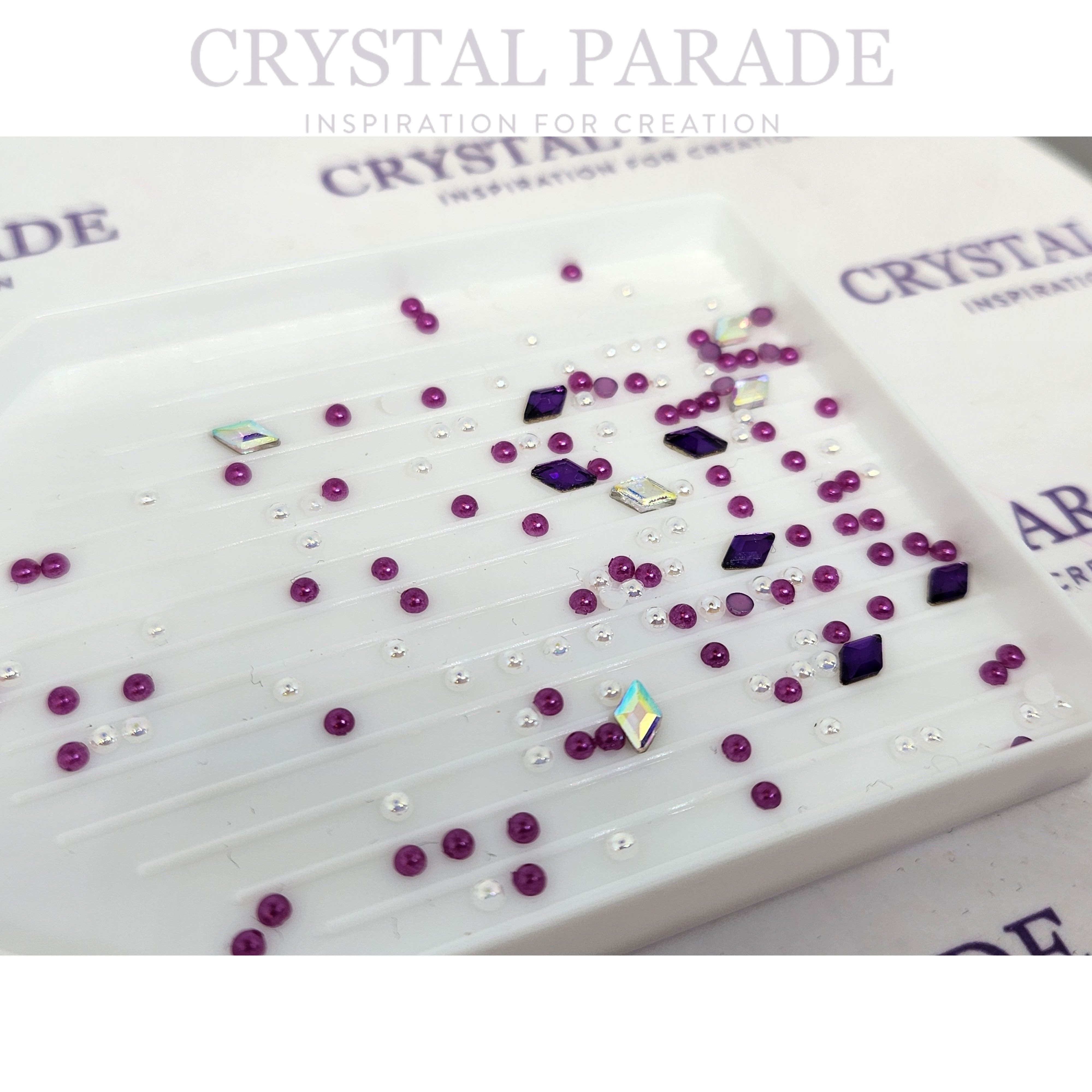 Zodiac Diamond and Pearls Mix Purples & AB Pack of 100