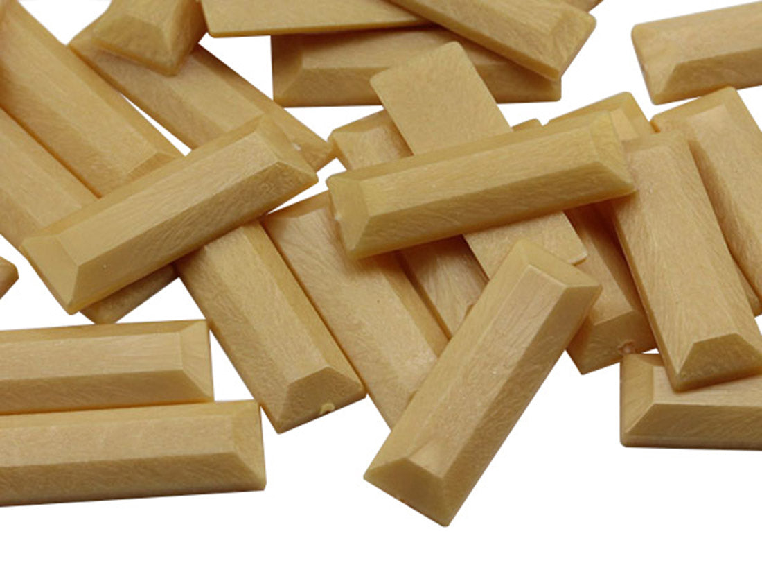 Brown Natural Baguette Flat Back Gems - 22x7mm - 40 Pieces