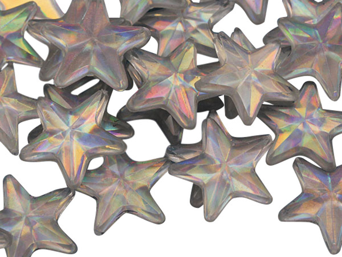 Crystal Clear AB Flat Back Star Gems