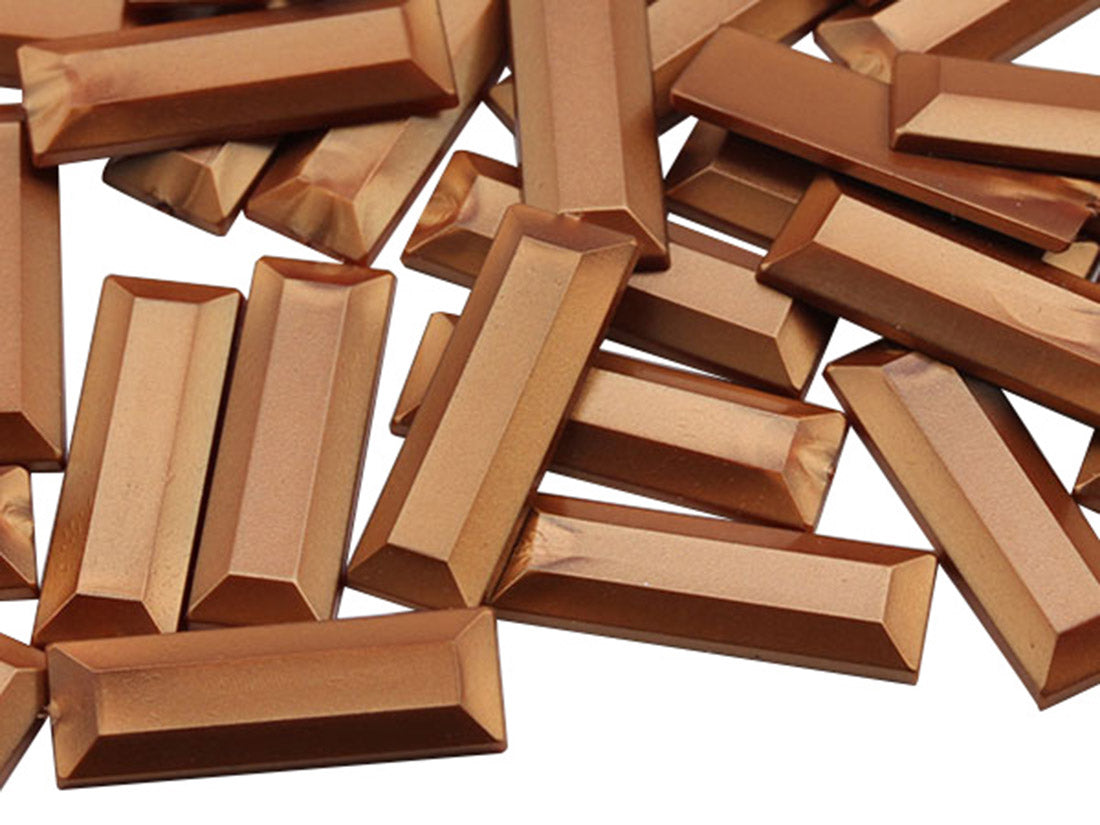 Espresso Baguette Flat Back Gems - 22x7mm - 40 Pieces