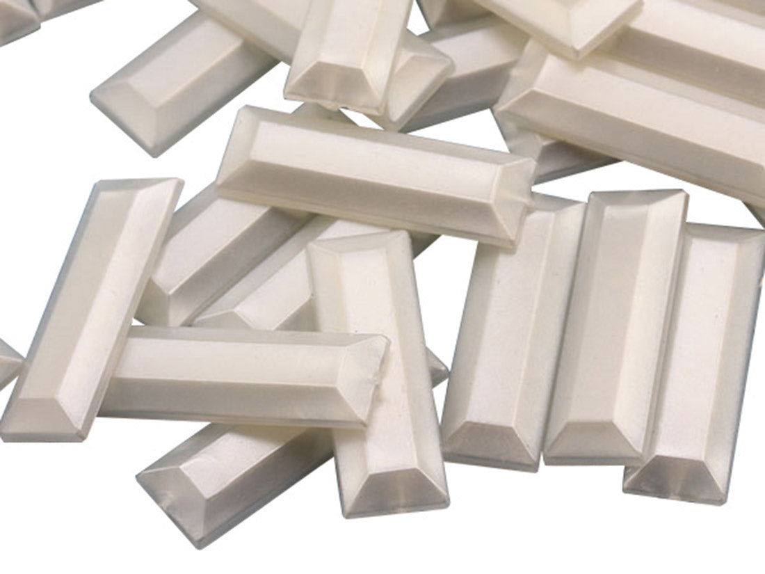 Pearl Baguette Flat Back Gems - 22x7mm - 40 Pieces