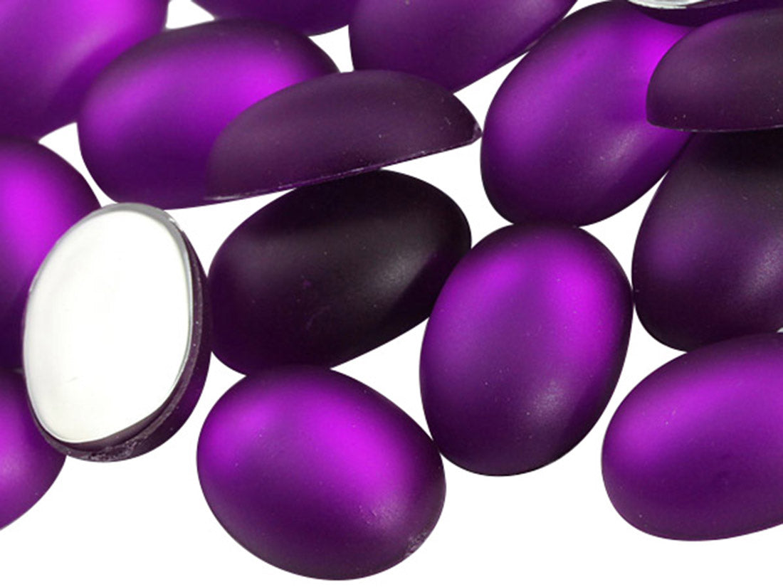 Purple Amethyst Frosted Oval Gems
