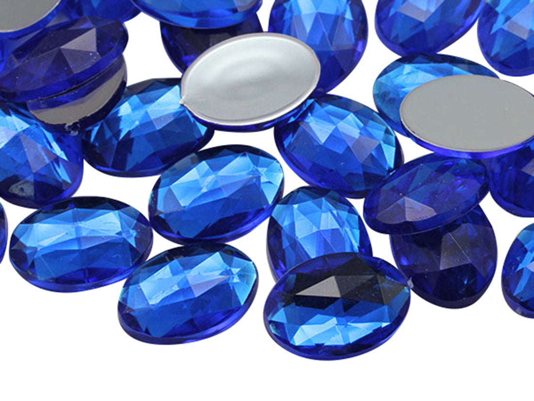 Blue Sapphire Flat Back Oval Gems
