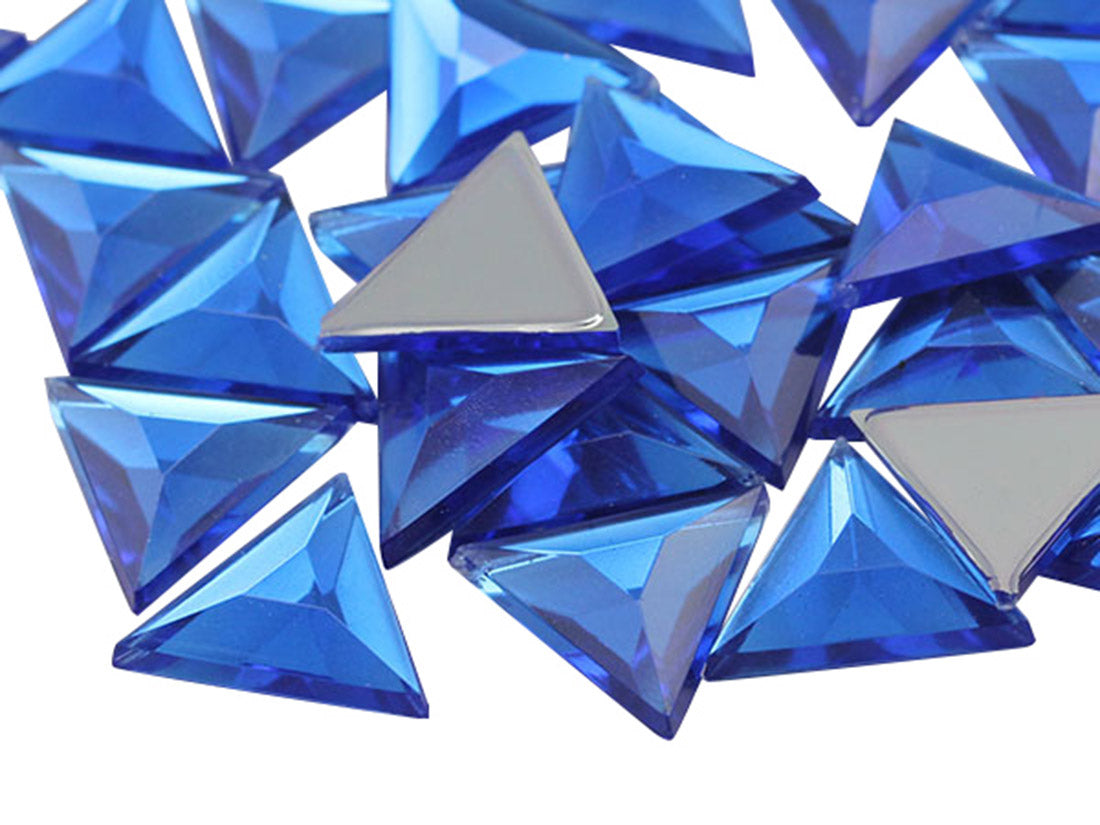 Blue Sapphire Flat Back Triangle Gems