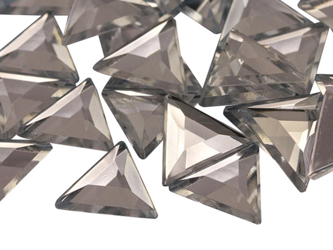 Crystal Clear Flat Back Triangle Gems
