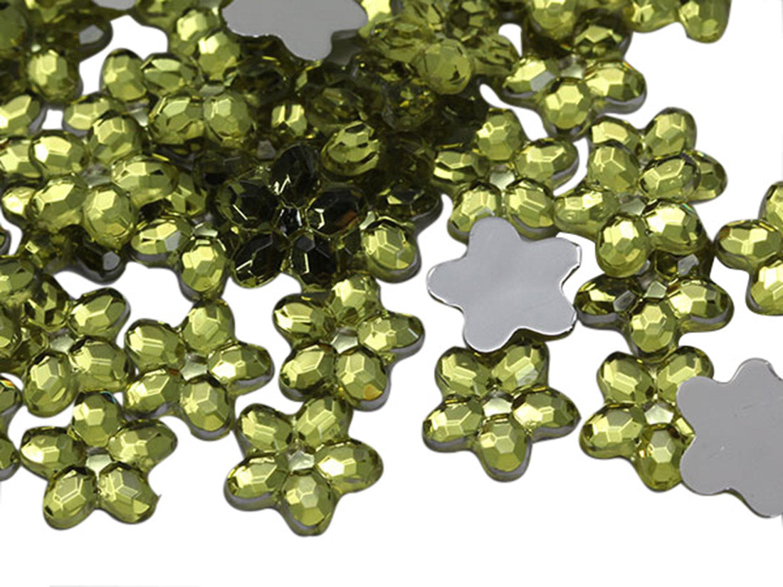 Yellow Jonquil Flat Back Flower Gems