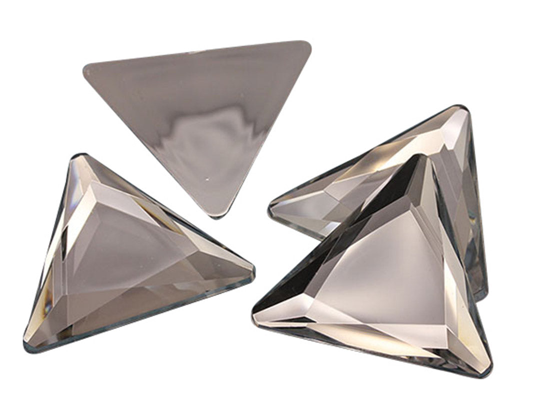 Crystal Clear Large Flat Back Triangle Gems - 45mm - 4 Pieces