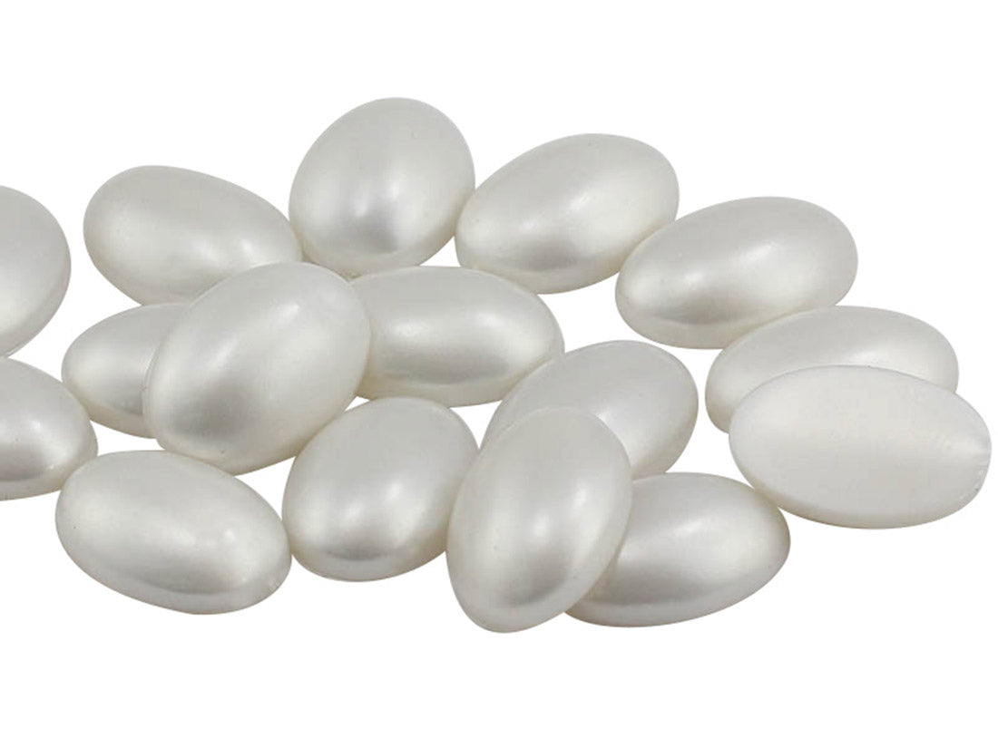 Pearl Flat Back Oval Cabochons