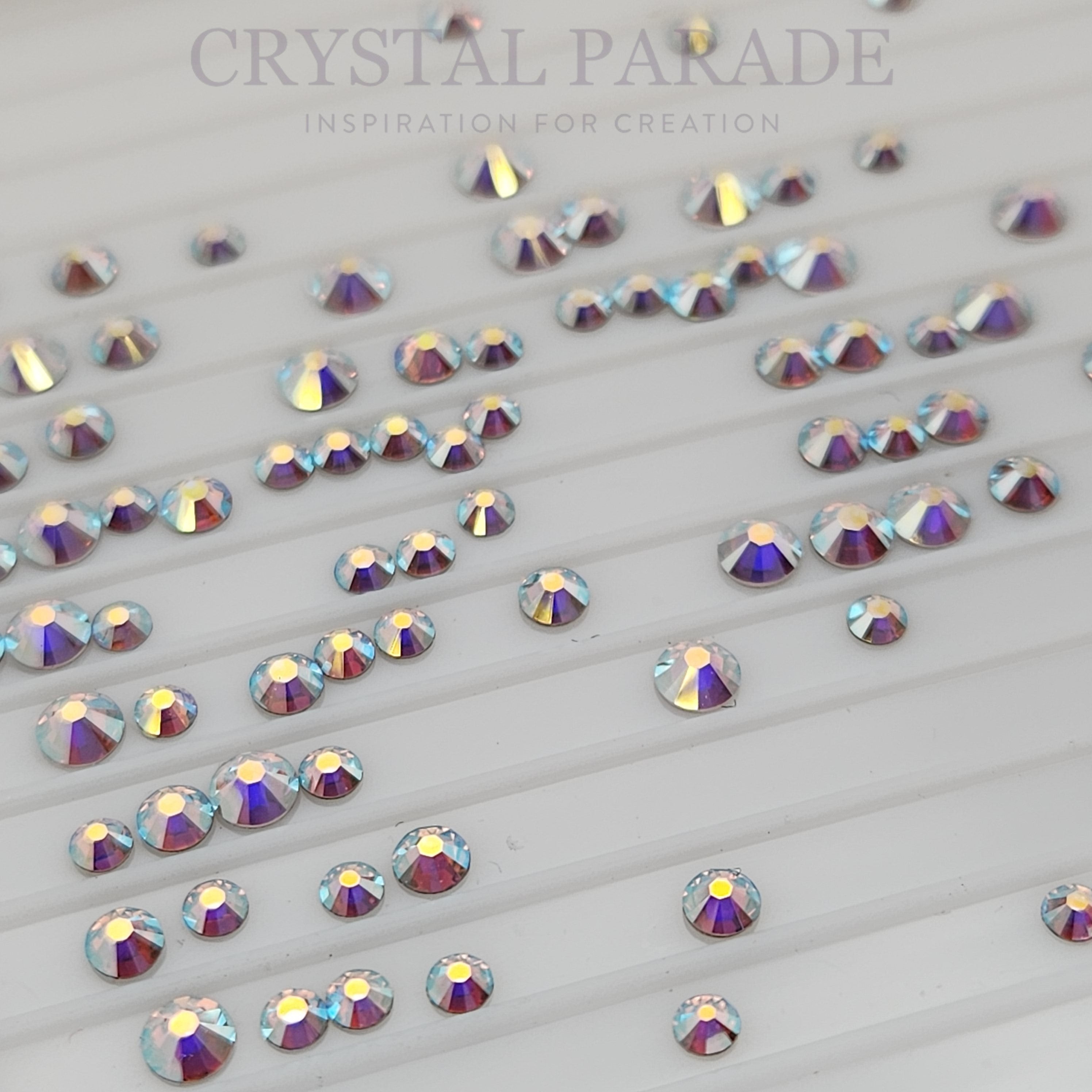 Genuinue Swarovski Crystals Mixed Sizes - Pack of 100 AB