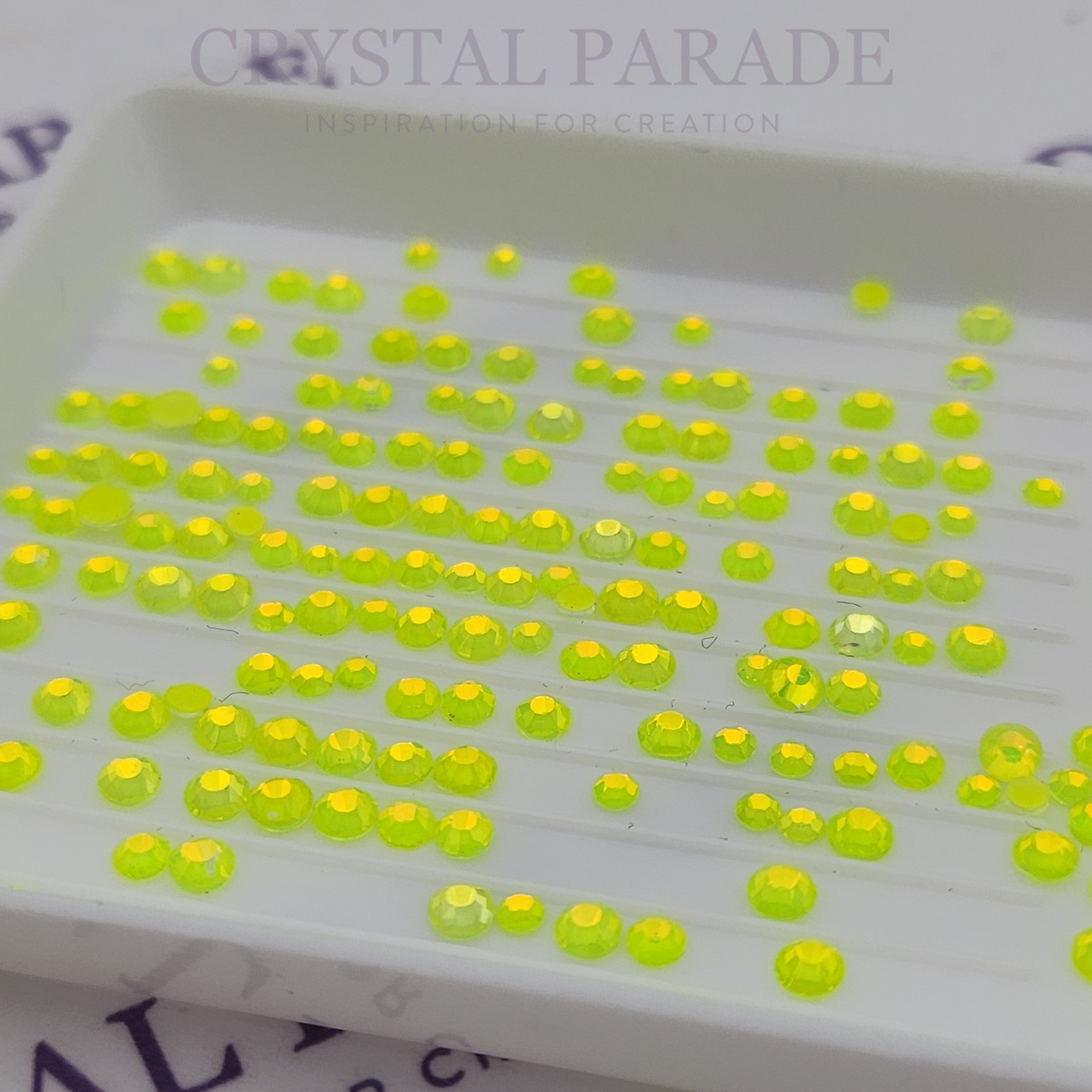 Zodiac Crystals Mixed Sizes Pack of 200 - Citrine Neon Opal