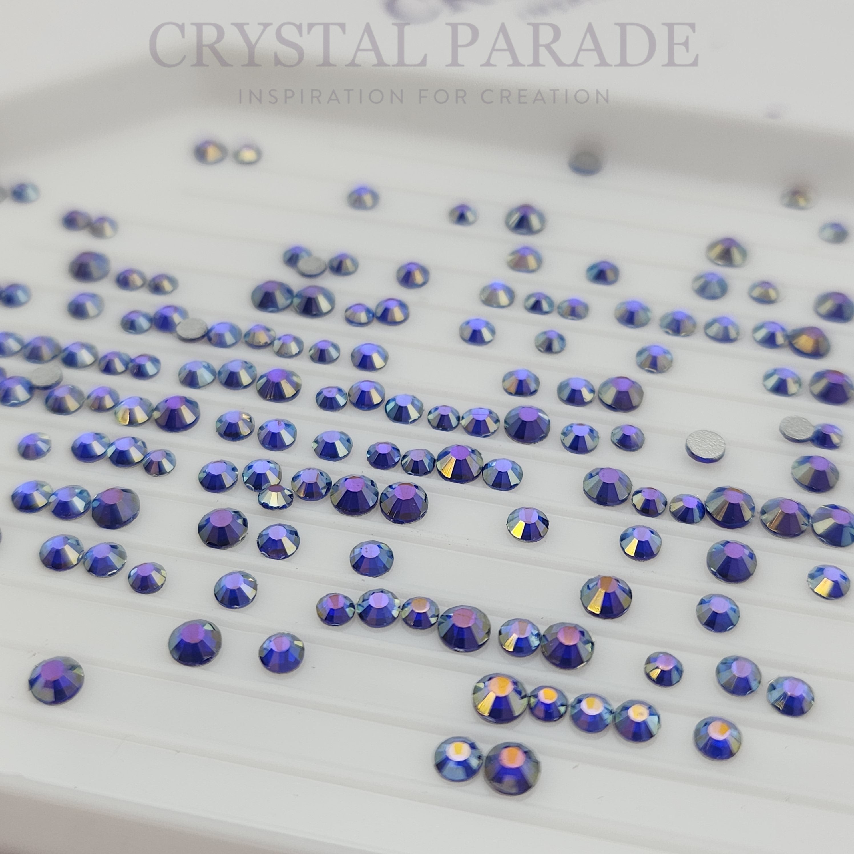 Zodiac Crystals Mixed Sizes Pack of 200 - Magic Blue