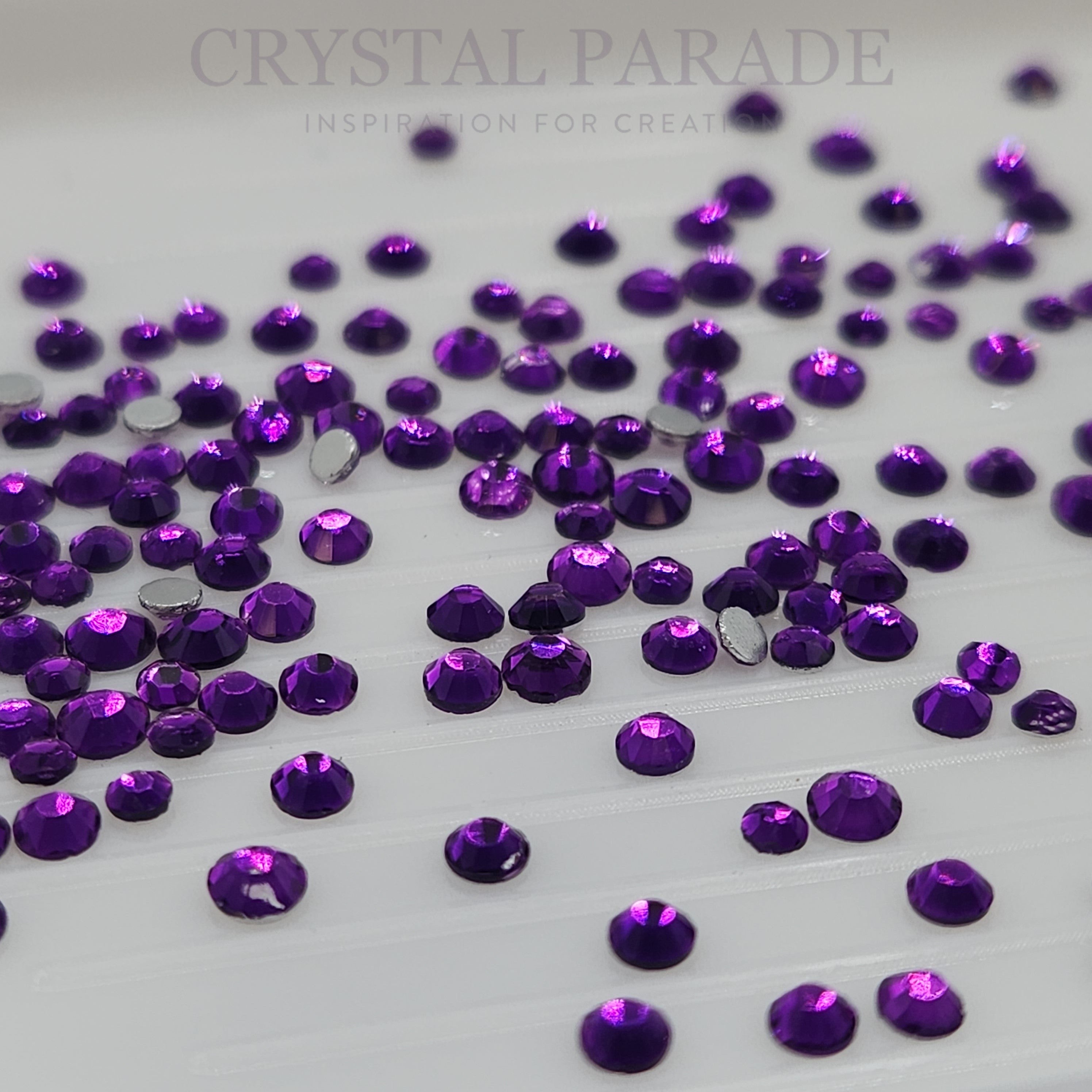 Zodiac Crystals Mixed Sizes Pack of 200 - Grape Purple