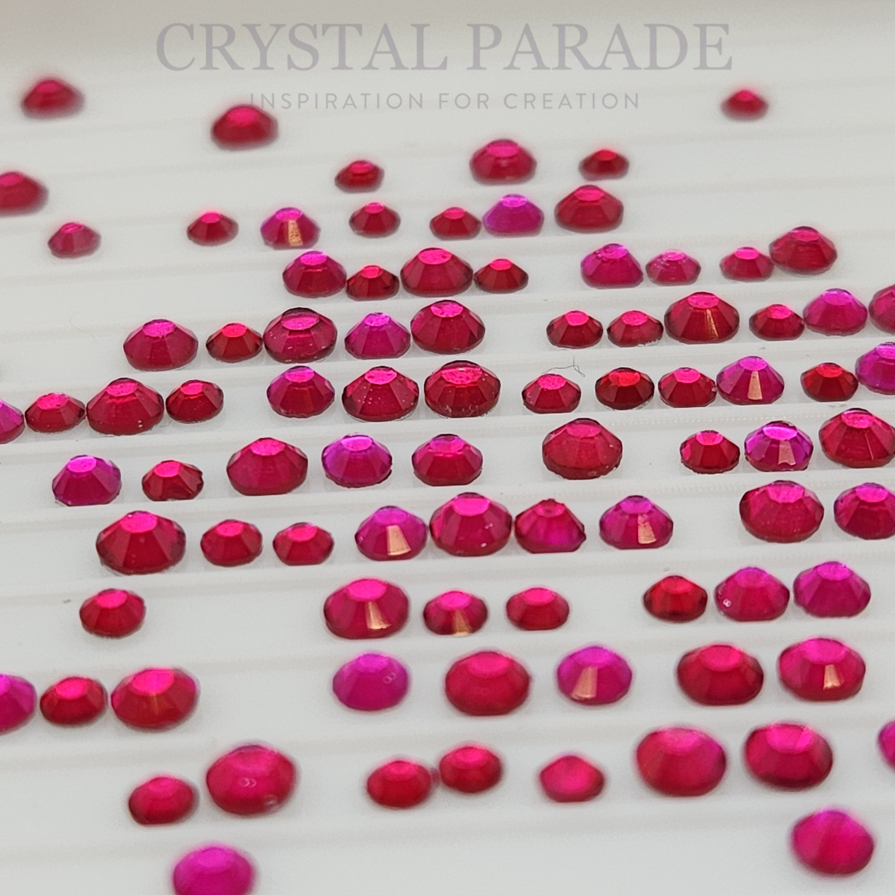 Zodiac Crystals Mixed Sizes Pack of 200 - Ruby