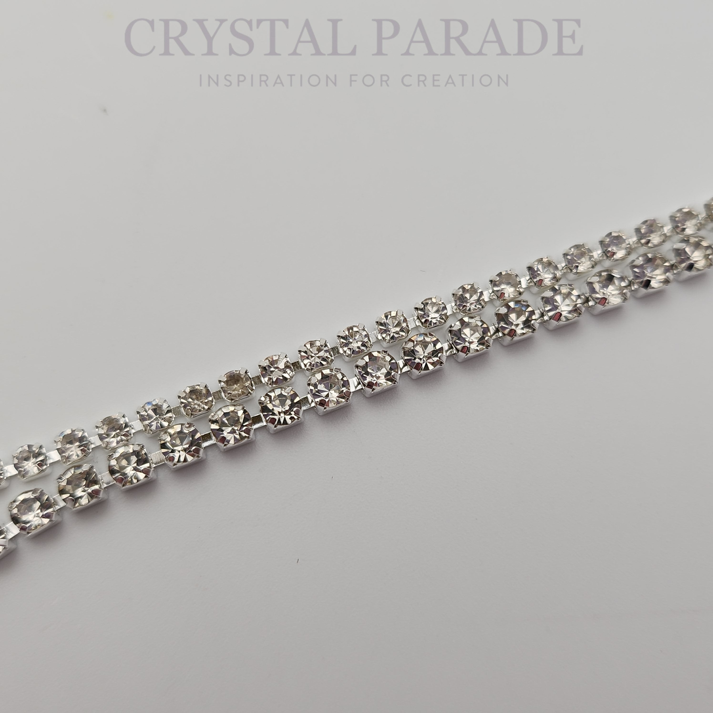 Zodiac Silver Cupchain with Clear Crystals