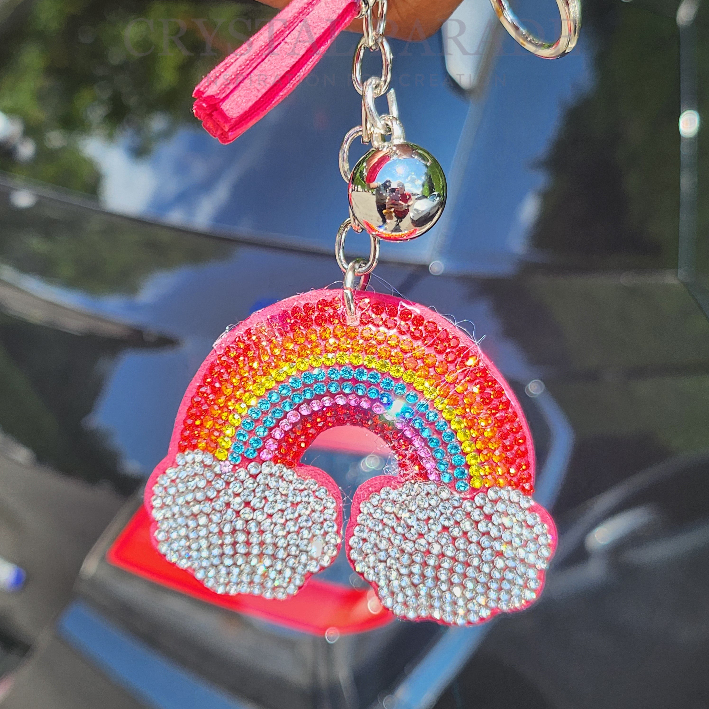 Diamante Rainbow Keyring