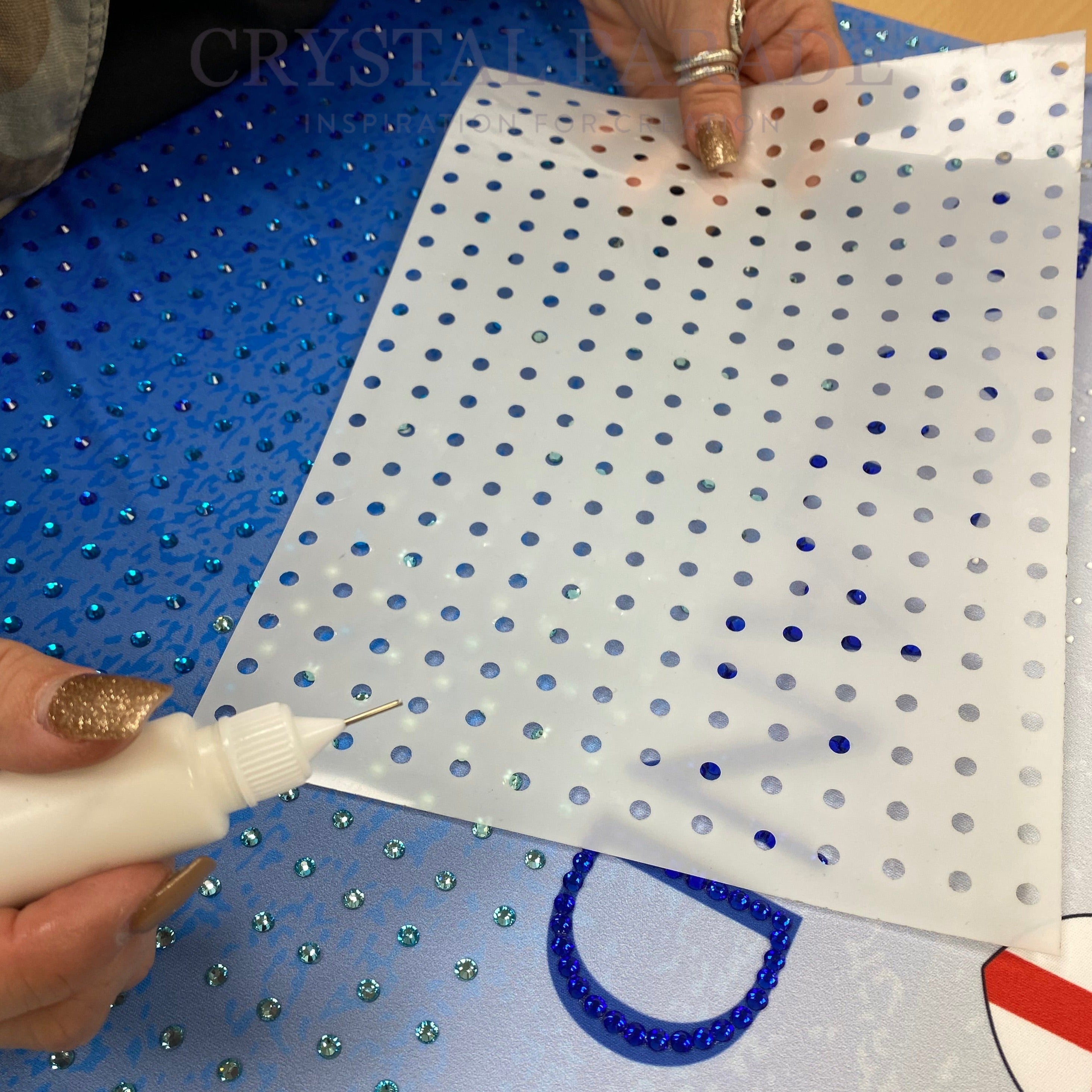 Rhinestone Placement Guidance Grid Stencils - Straight Lines SS20 (5mm)