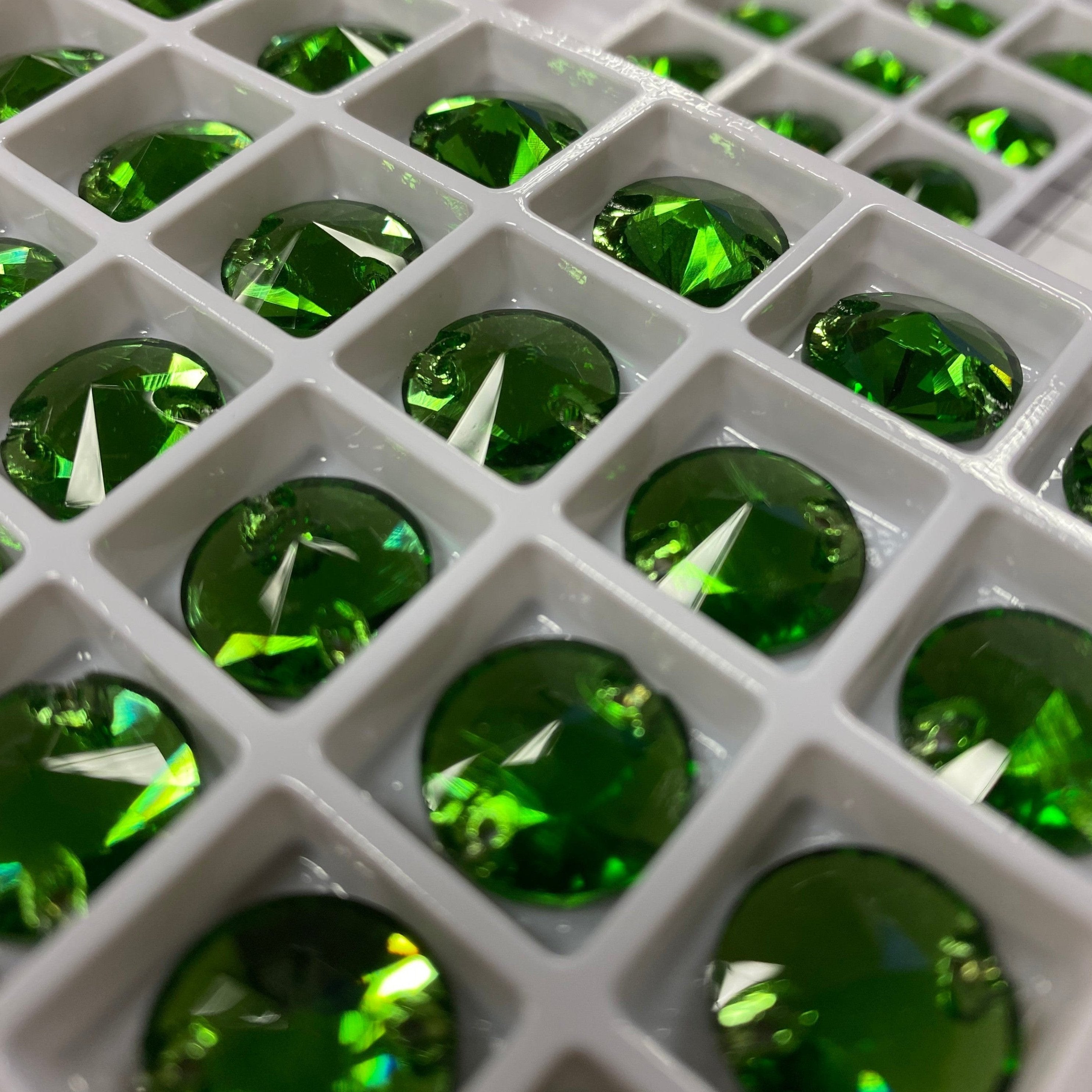 Limited Edition - Zodiac Rivoli Sew on Stone - Fern Green