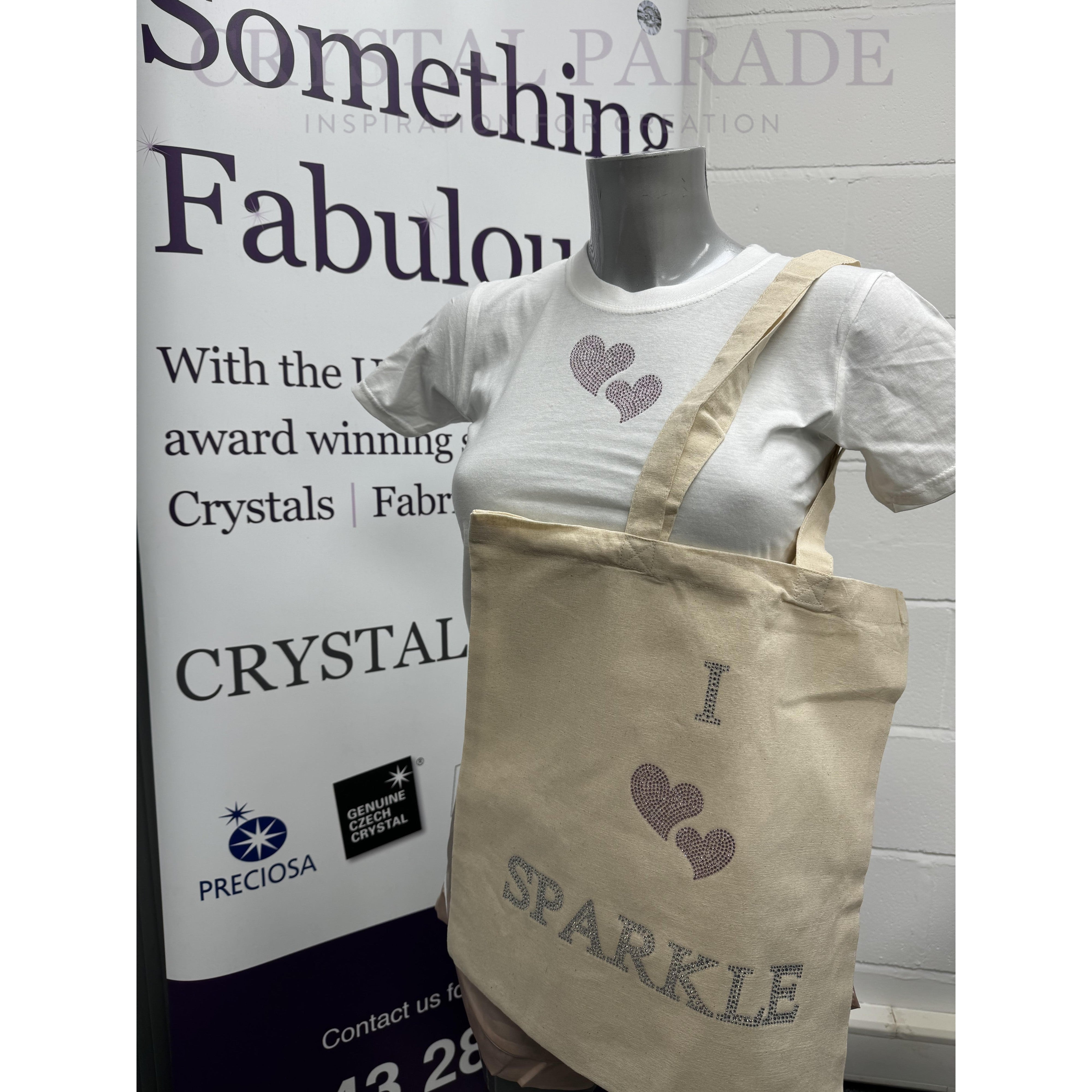 Sparkly Tote bag for Breast Cancer Awareness