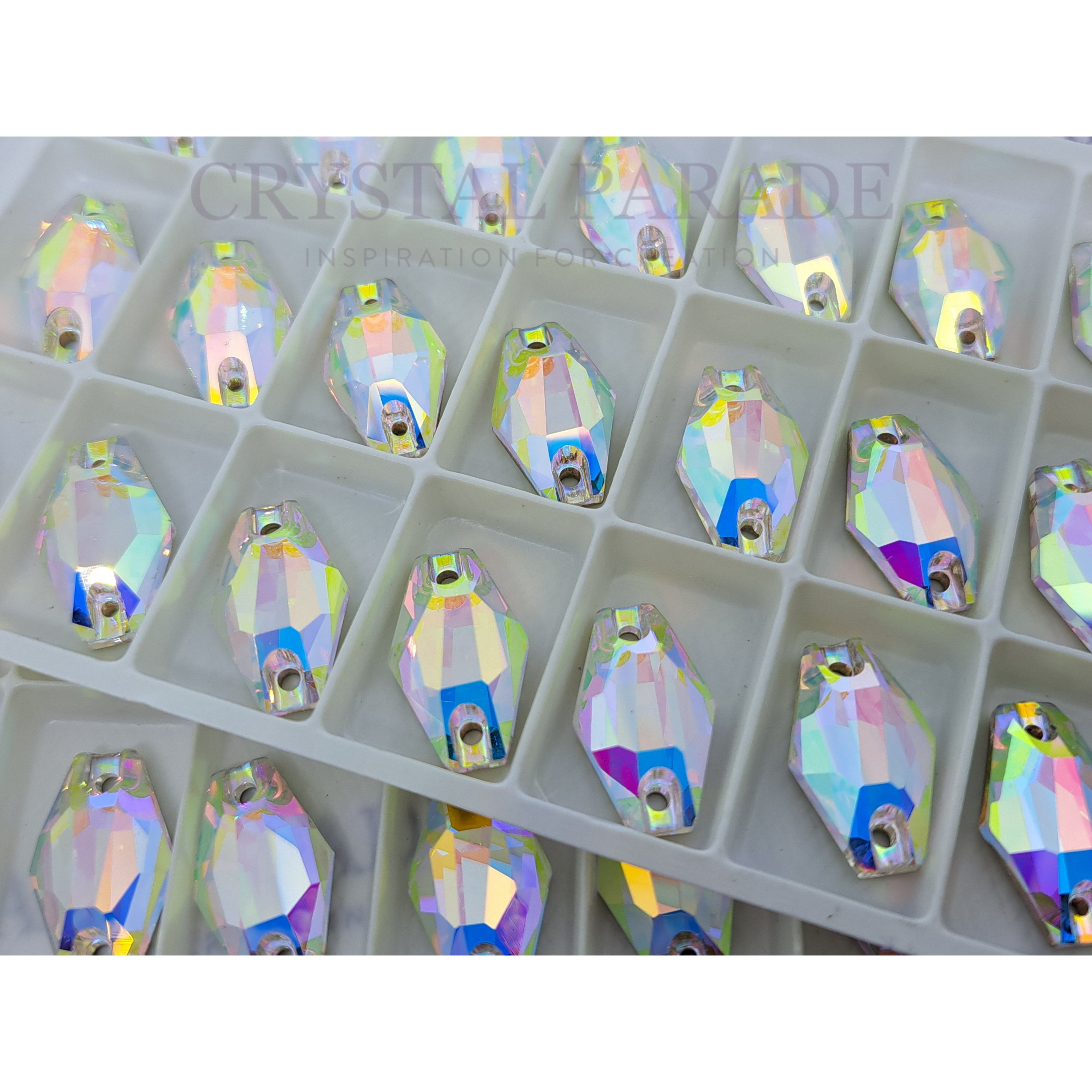 Zodiac Crystal Hexagon Sew on Crystal AB