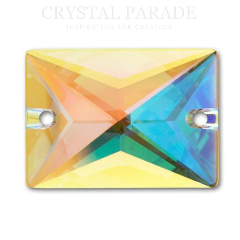 Zodiac Crystal Rectangle Sew on Stone - AB