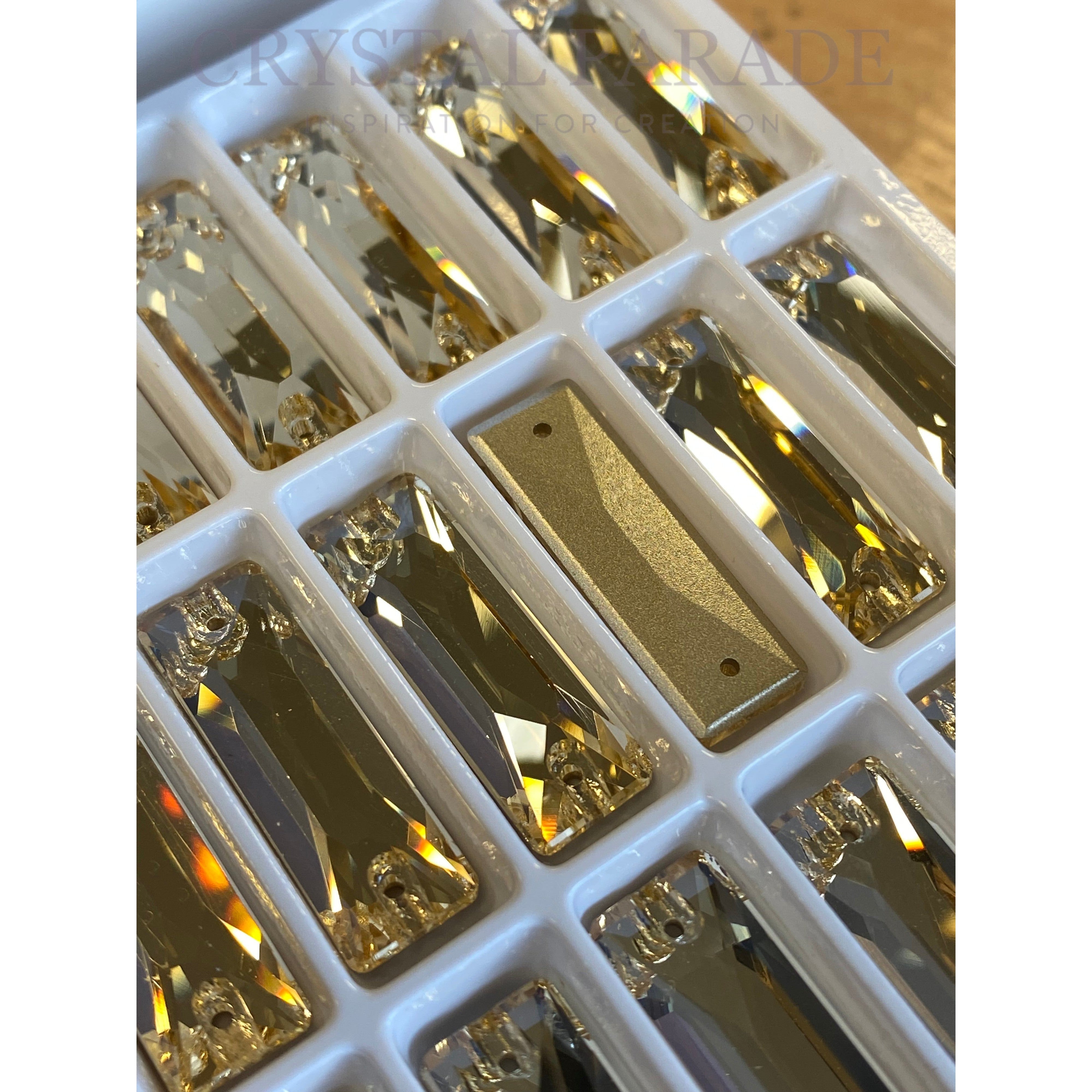 Zodiac Crystal Slim Baguette Sew on Stone - Golden Shadow