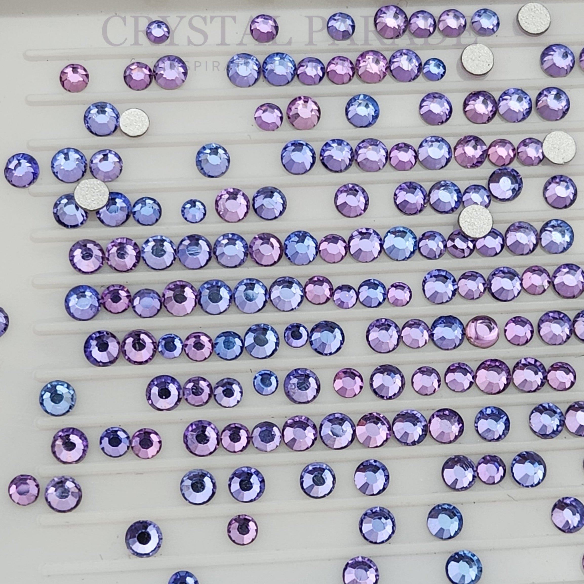 Zodiac Crystals Mixed Sizes Pack of 200 - Dream Lavender