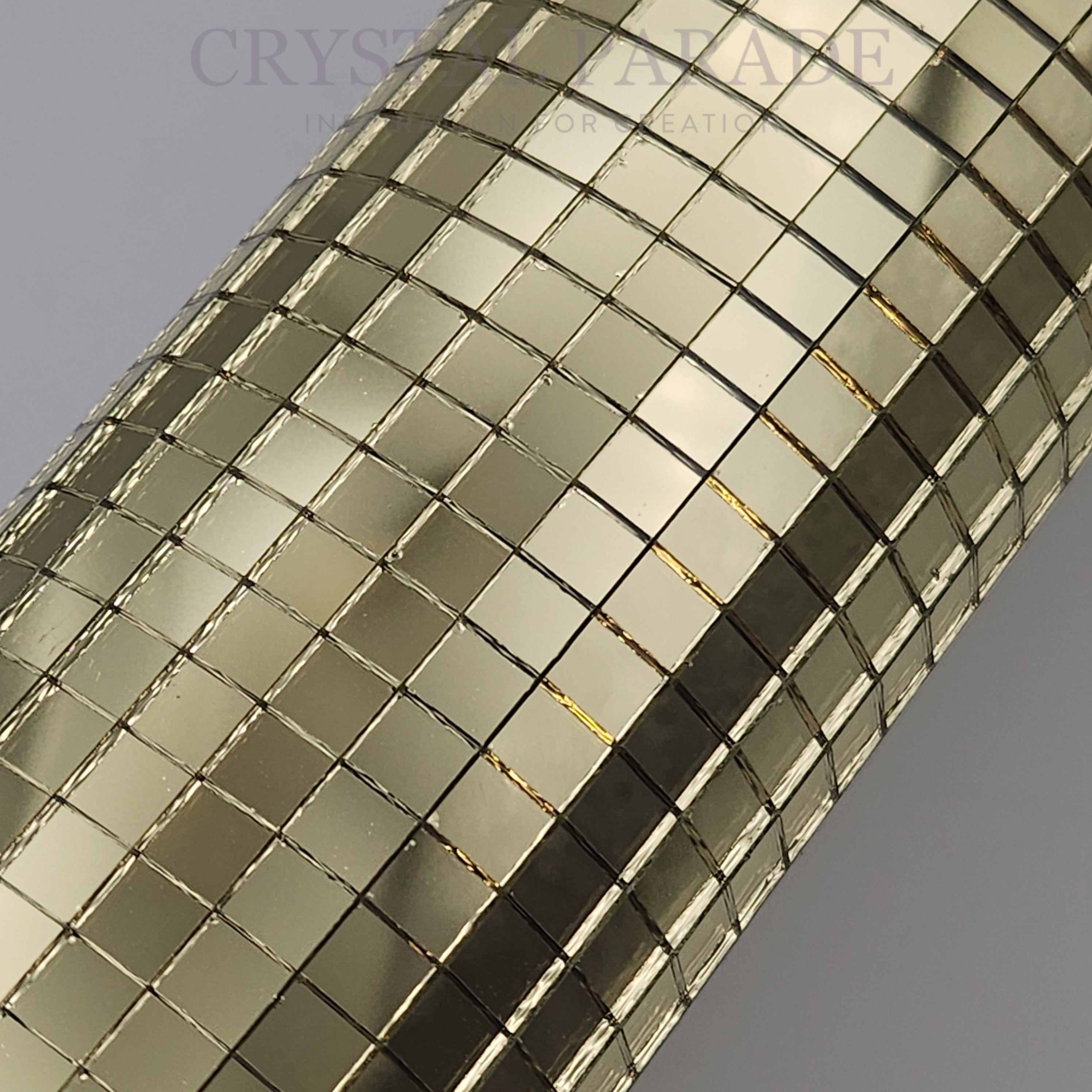 SLIGHT SECONDS - Self Adhesive Glass Gold Mirror Mosaic Sheet 30x30cm