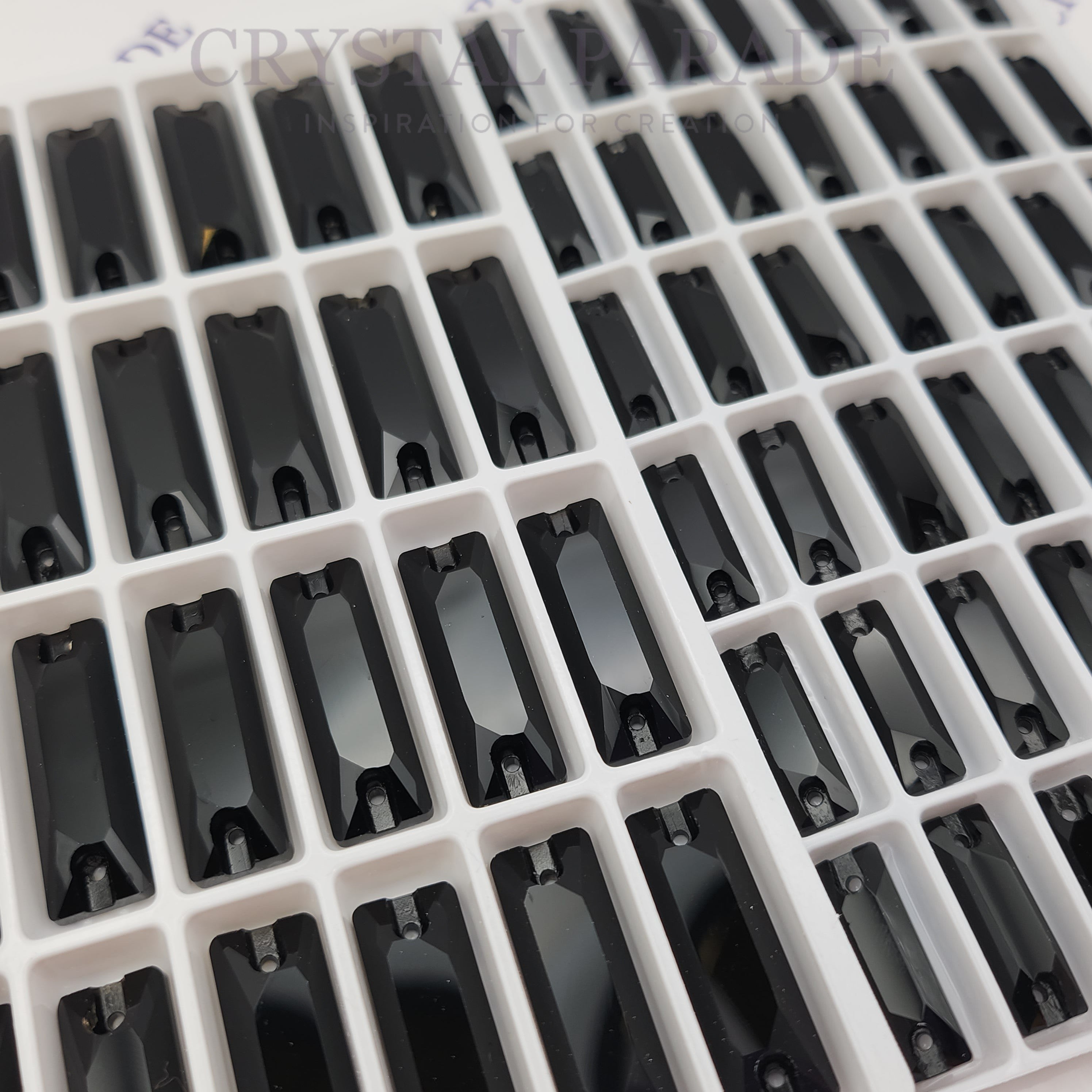 Zodiac Crystal Slim Baguette Sew on Stone - Jet