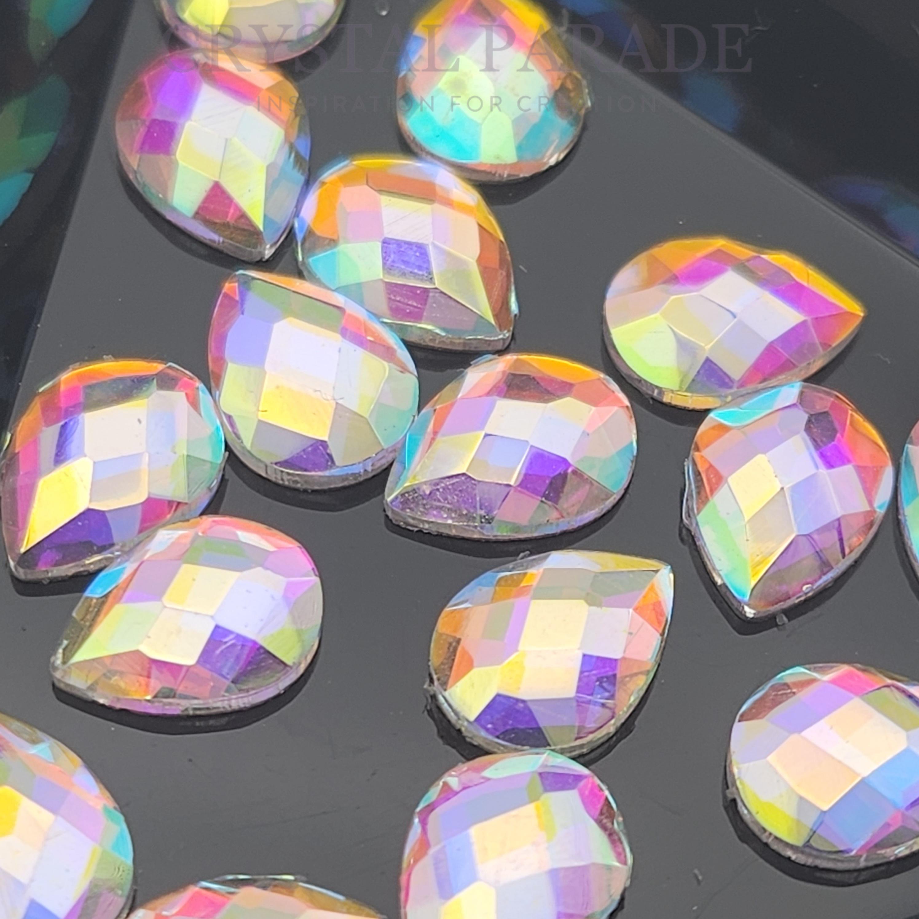 Zodiac Chessboard Pear Shape AB 6x8mm - Pack of 20