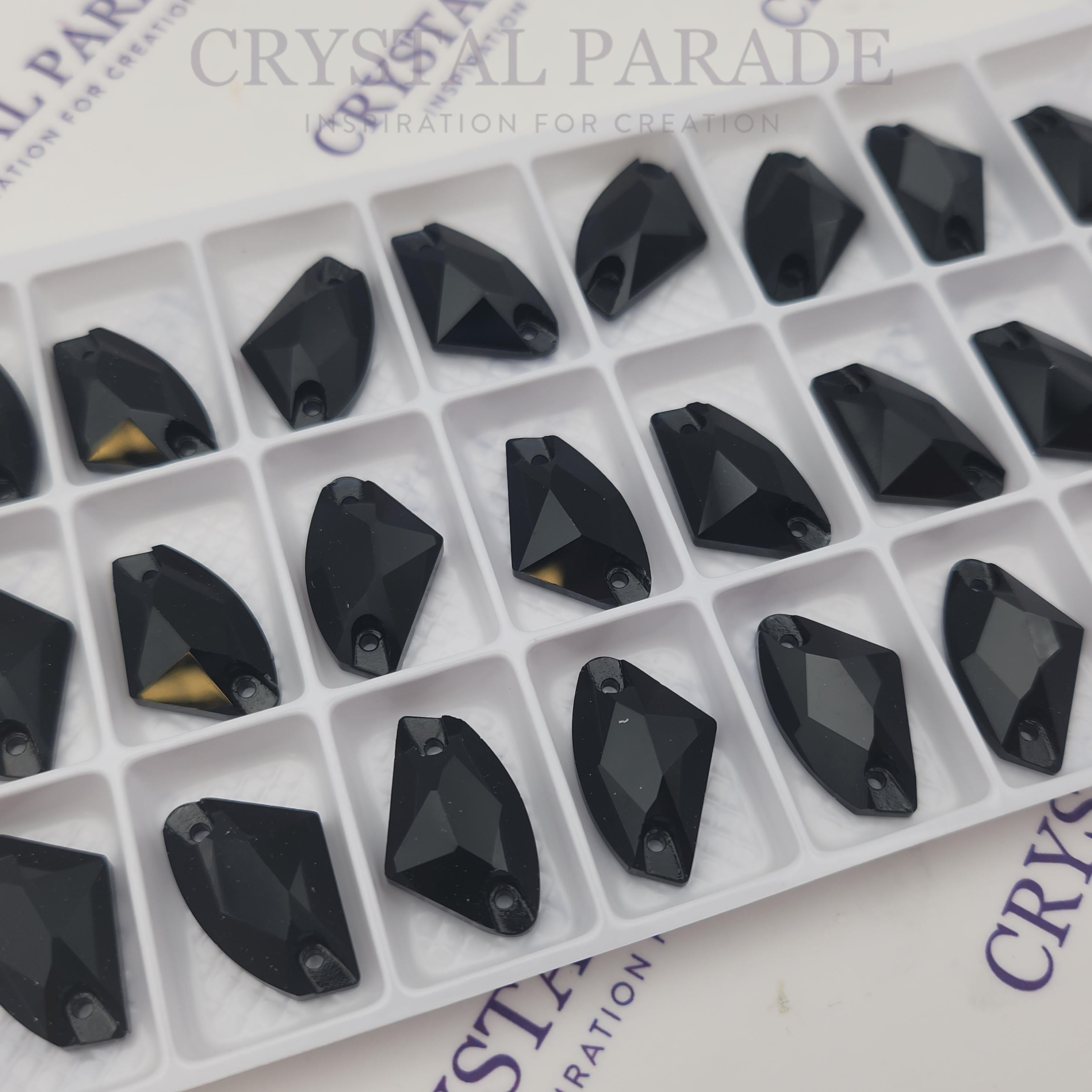 Zodiac Crystal Galactic Sew on Stone - Jet