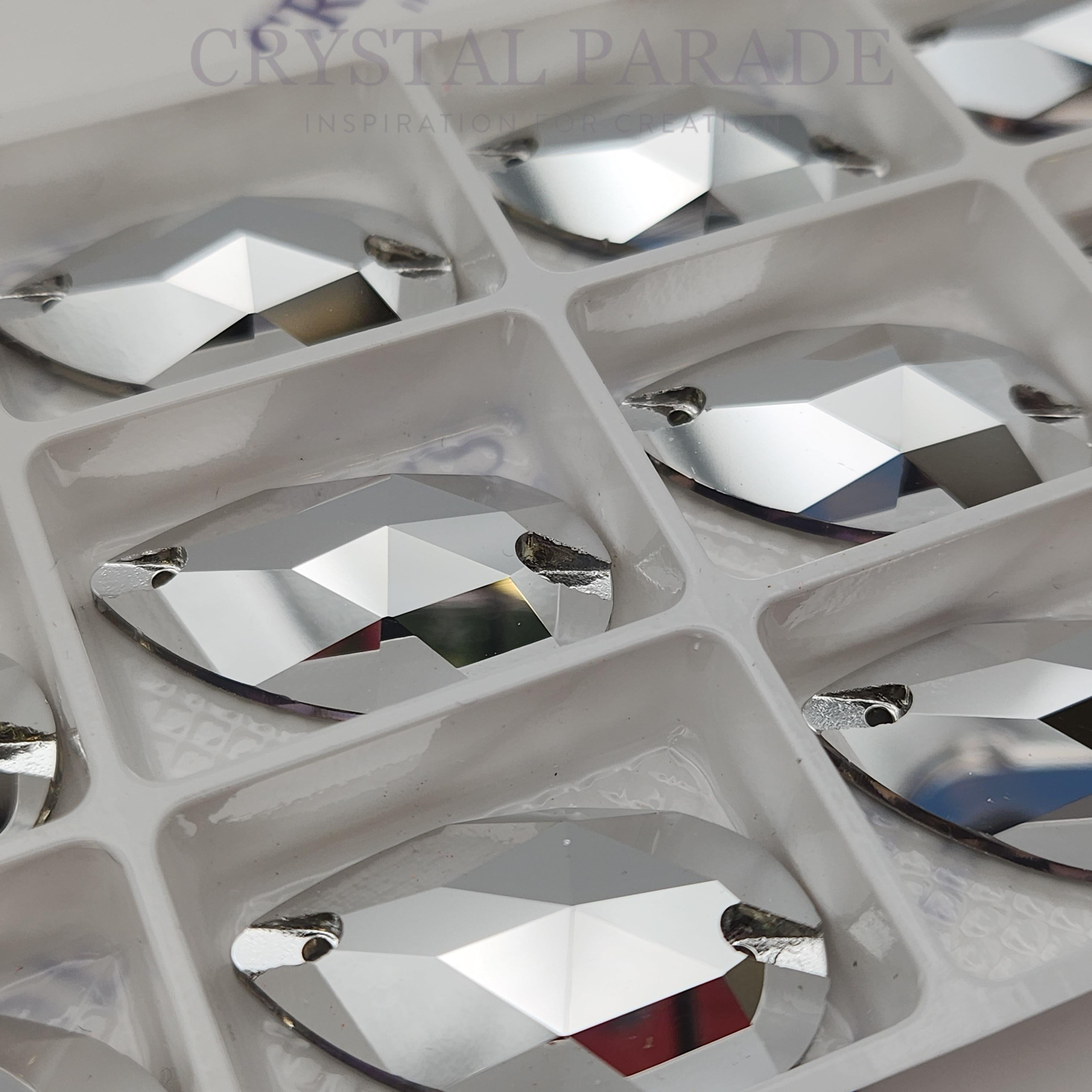 Zodiac Crystal Peardrop Sew on Stone - Mine Silver