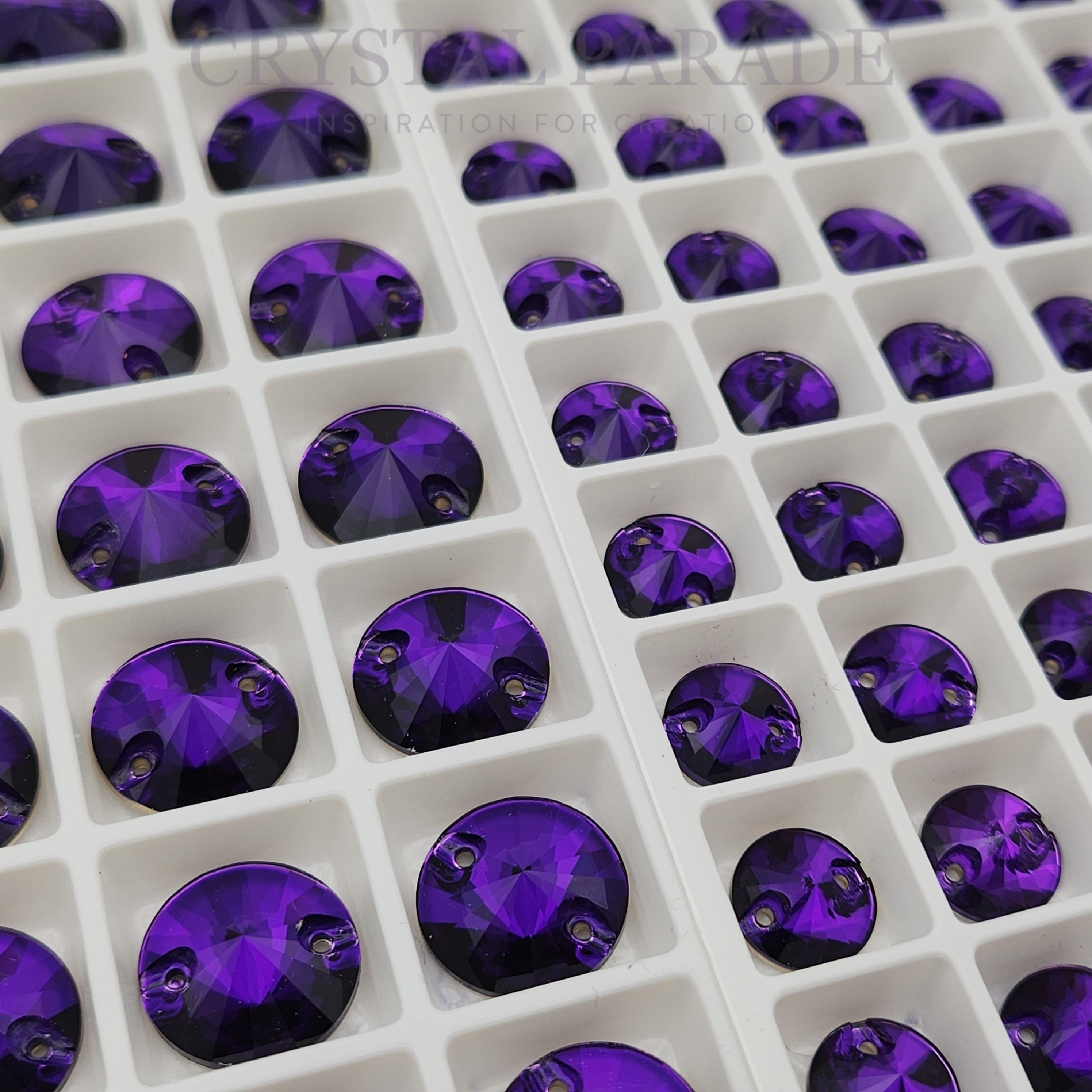 Zodiac Crystal Rivoli Sew on Stone - Pure Purple