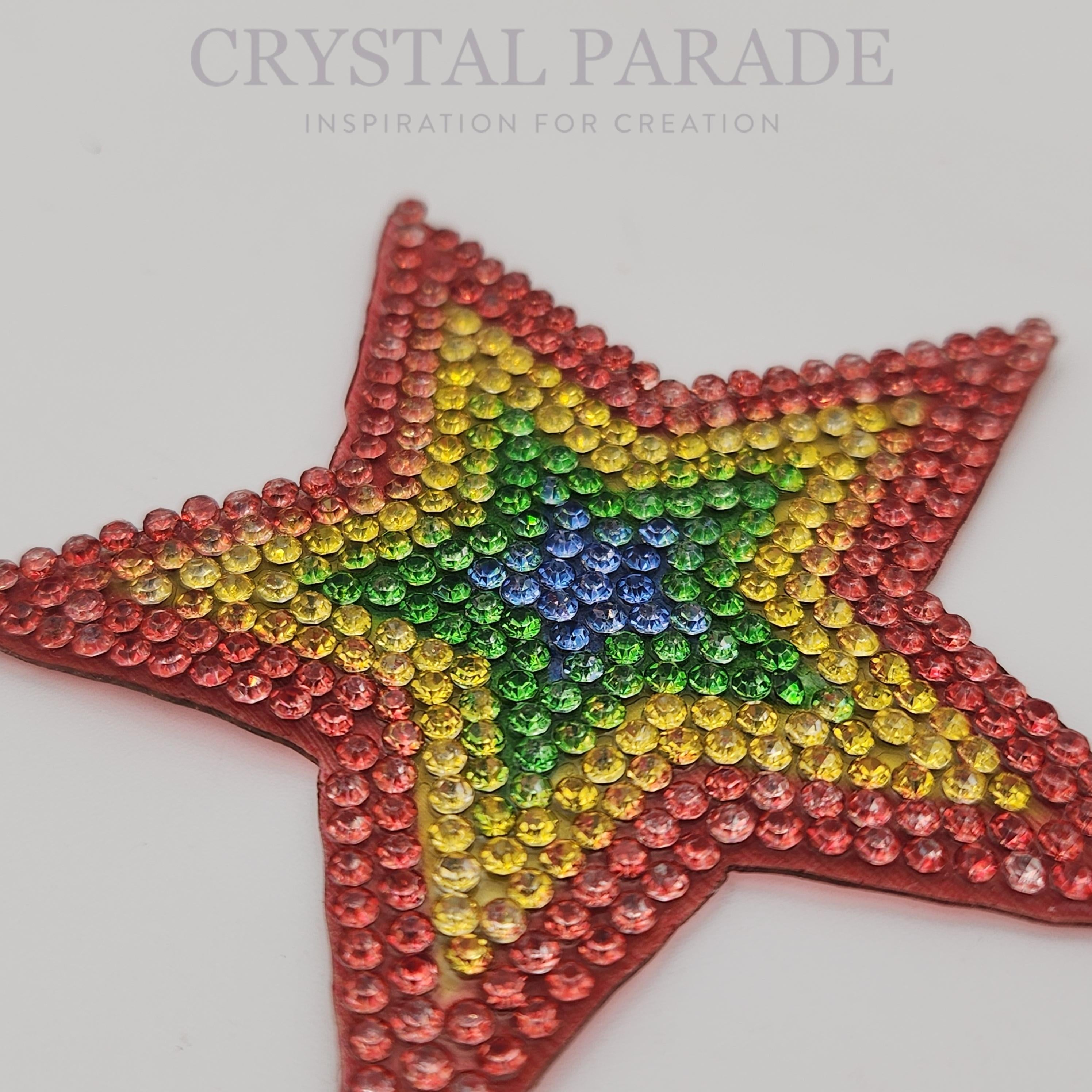 Zodiac Hotfix Crystal Iron on Transfer - Rainbow Star