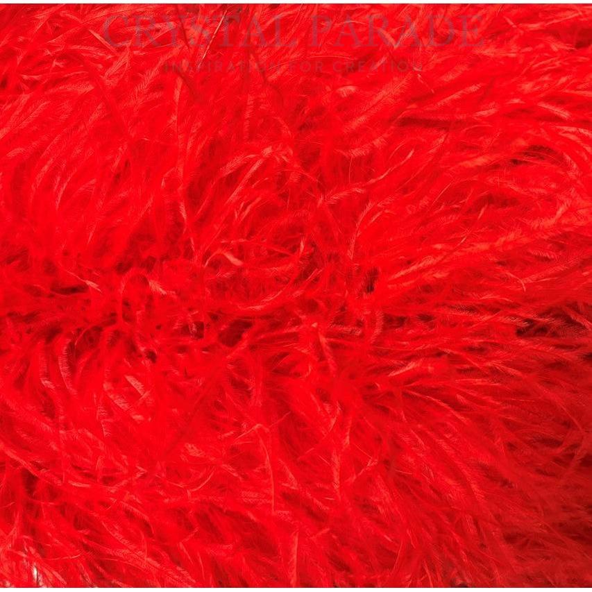 Ostrich Feather Boa 5ply, 1 meter - Red