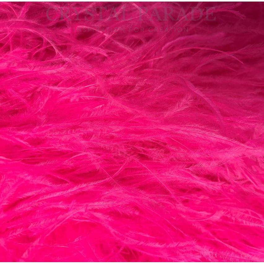 Ostrich Feather Boa 5ply - Bright Pink 1 mtr