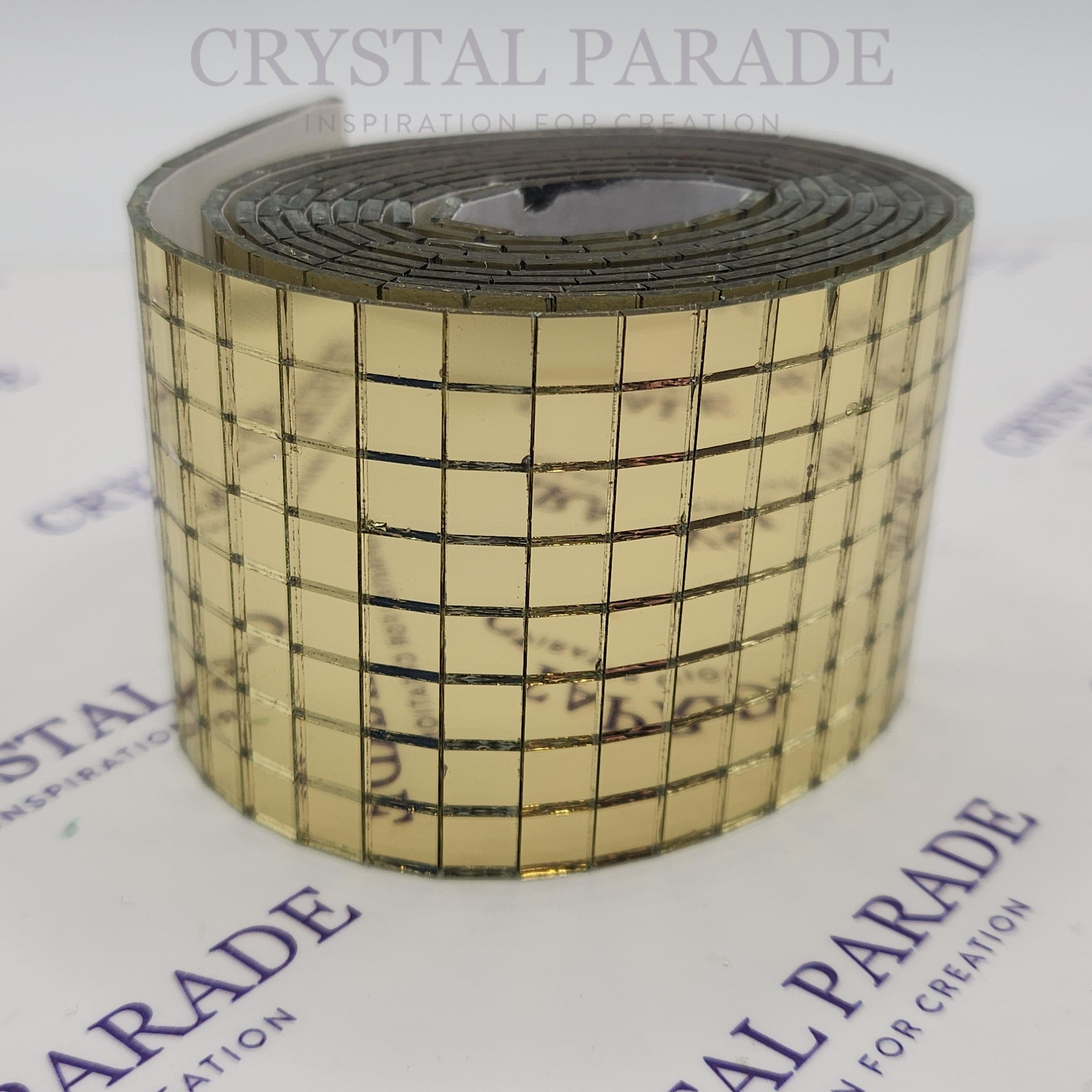 Self Adhesive Glass Gold Mirror Mosaic Roll - 4cm x 100cm