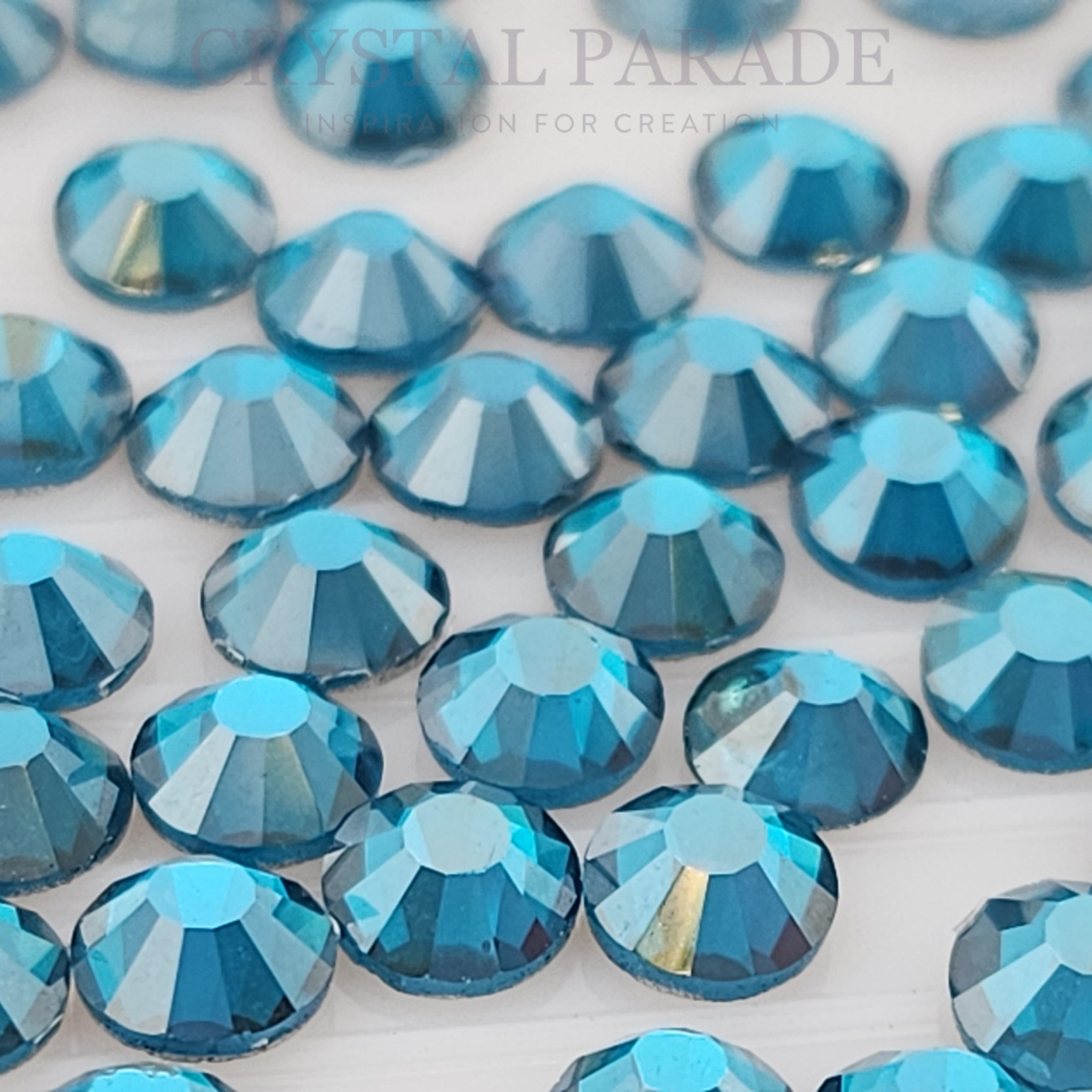 Luna Non Hotfix Rhinestones - Peacock Blue Satin