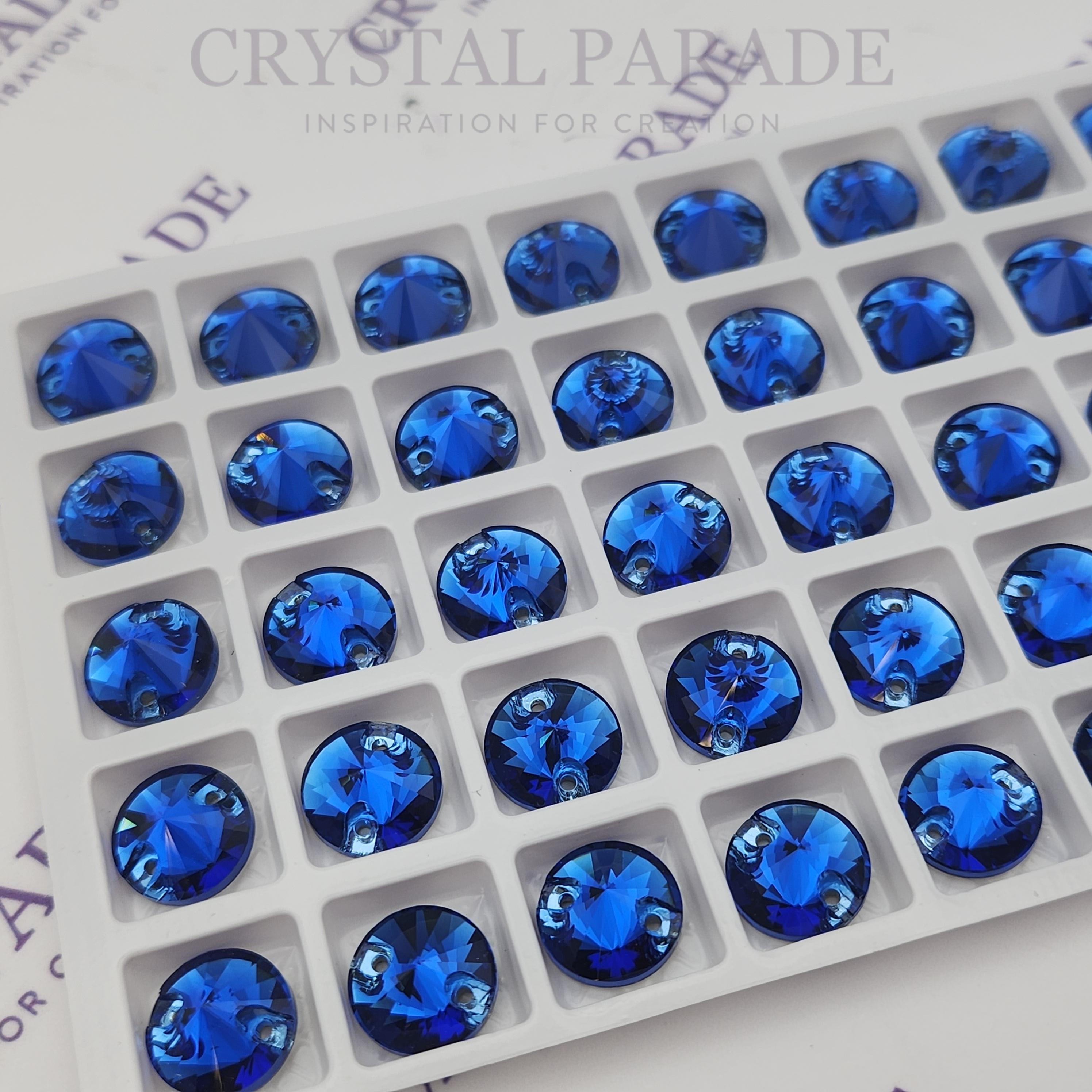 Zodiac Rivoli Sew on Stone - Capri Blue