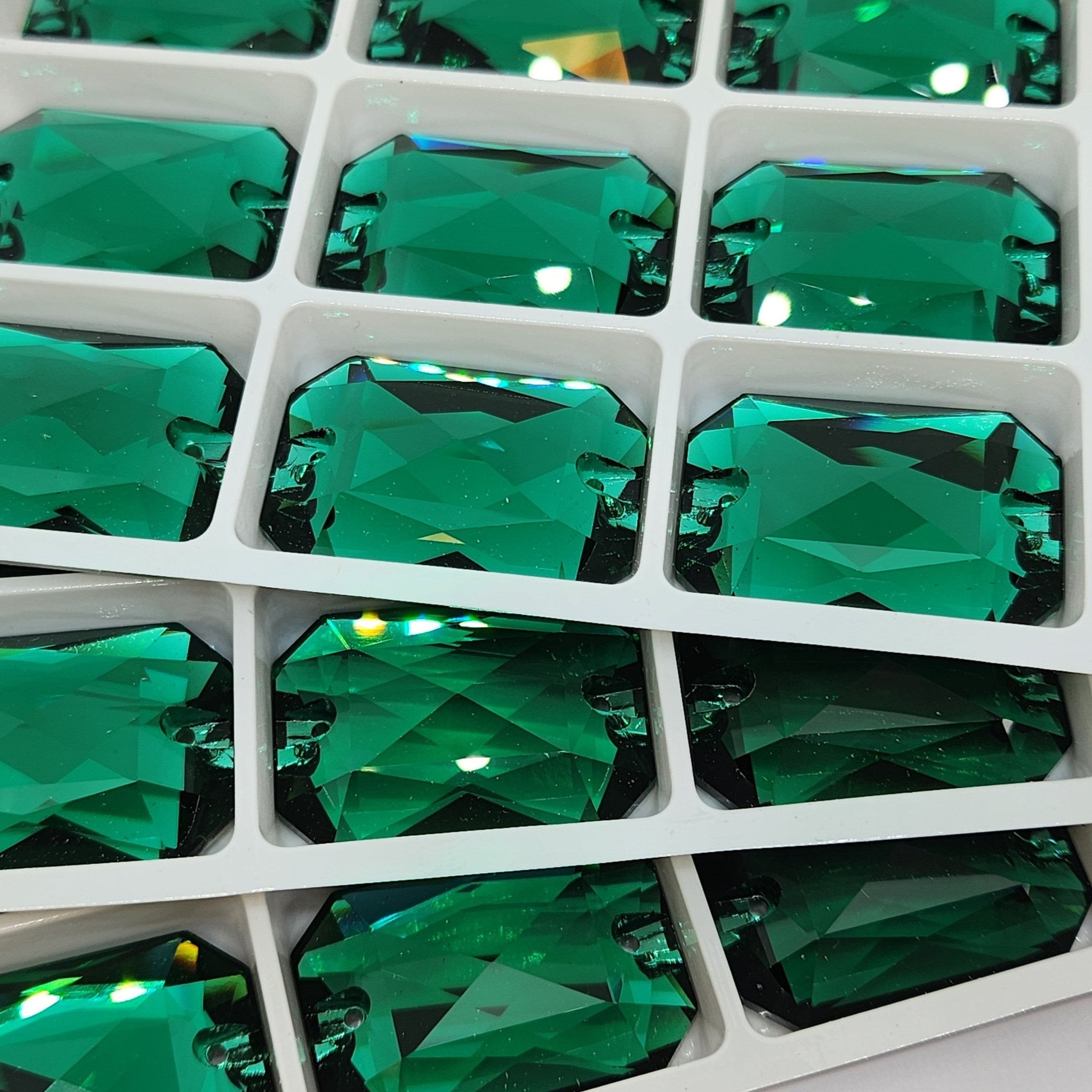 Zodiac Sew on Stone Emerald Cut - Emerald