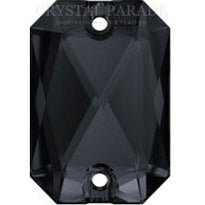 Zodiac Sew on Stone Emerald Cut - Jet