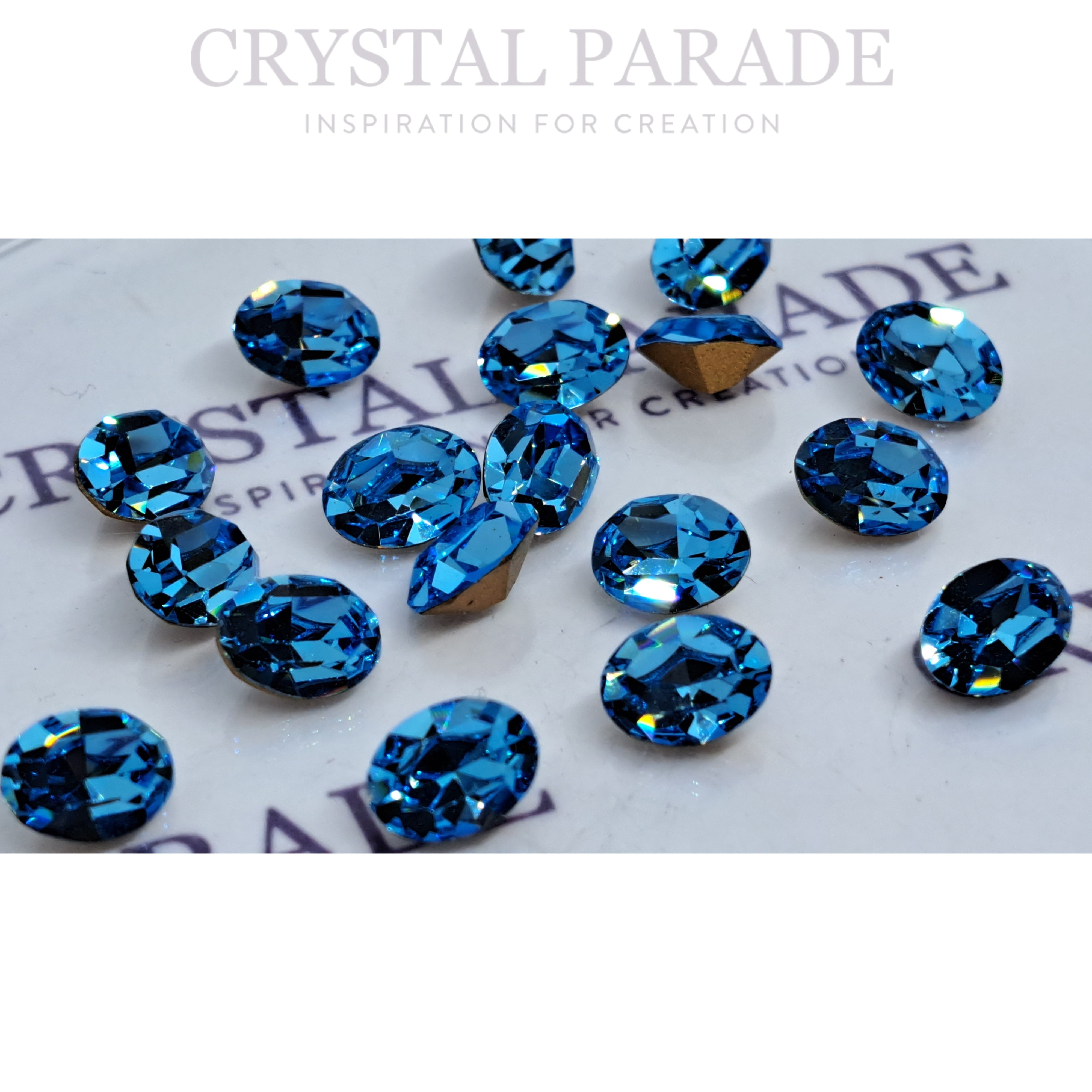 Swarovski 4100 Fancy Oval 8x6mm - Pack of 12 Aquamarine