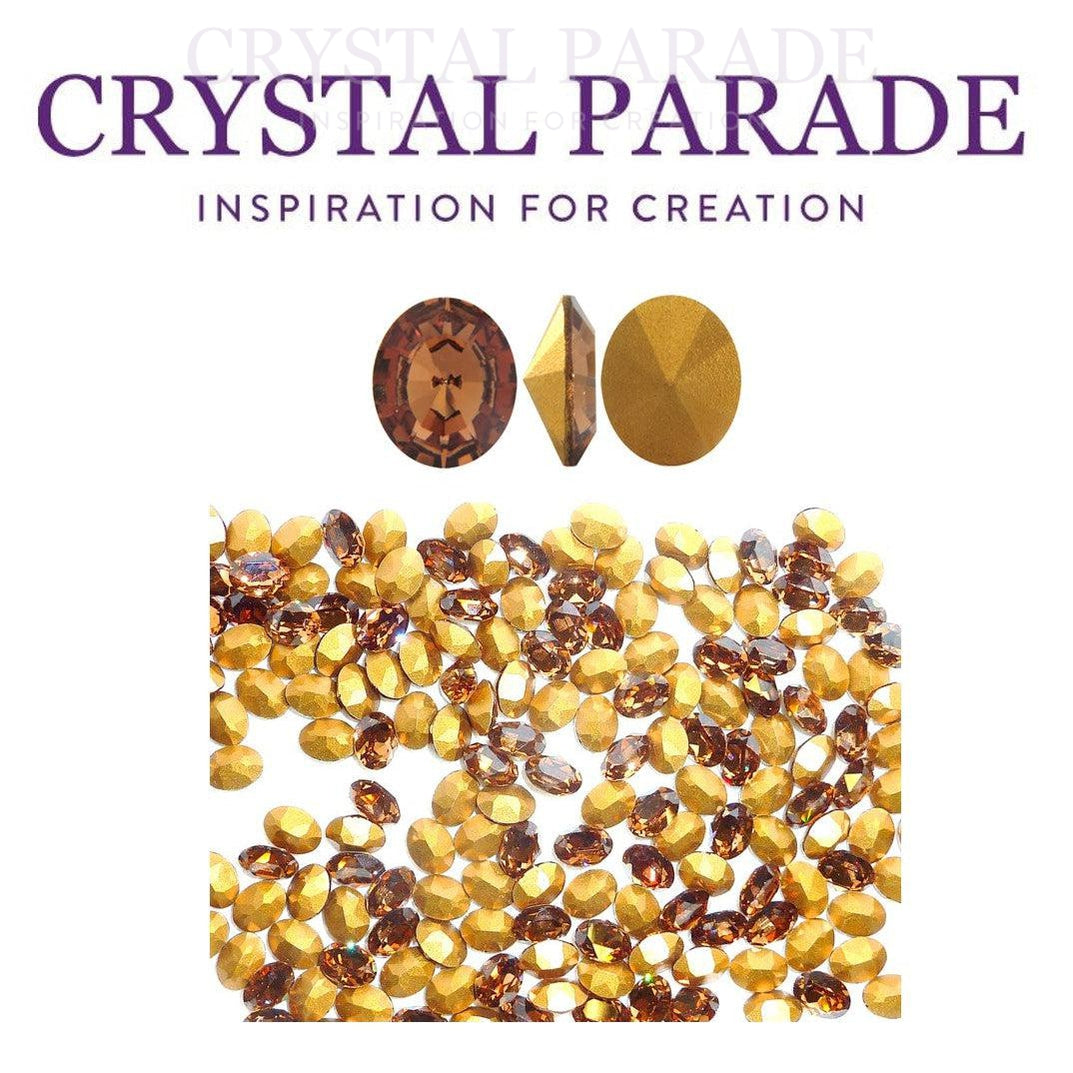Swarovski 4100 Fancy Oval 8x6mm - Pack of 12 Light Smoked Topaz