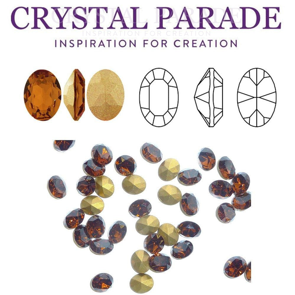 Swarovski 4100 Fancy Oval 8x6mm - Pack of 12 Smoked Topaz