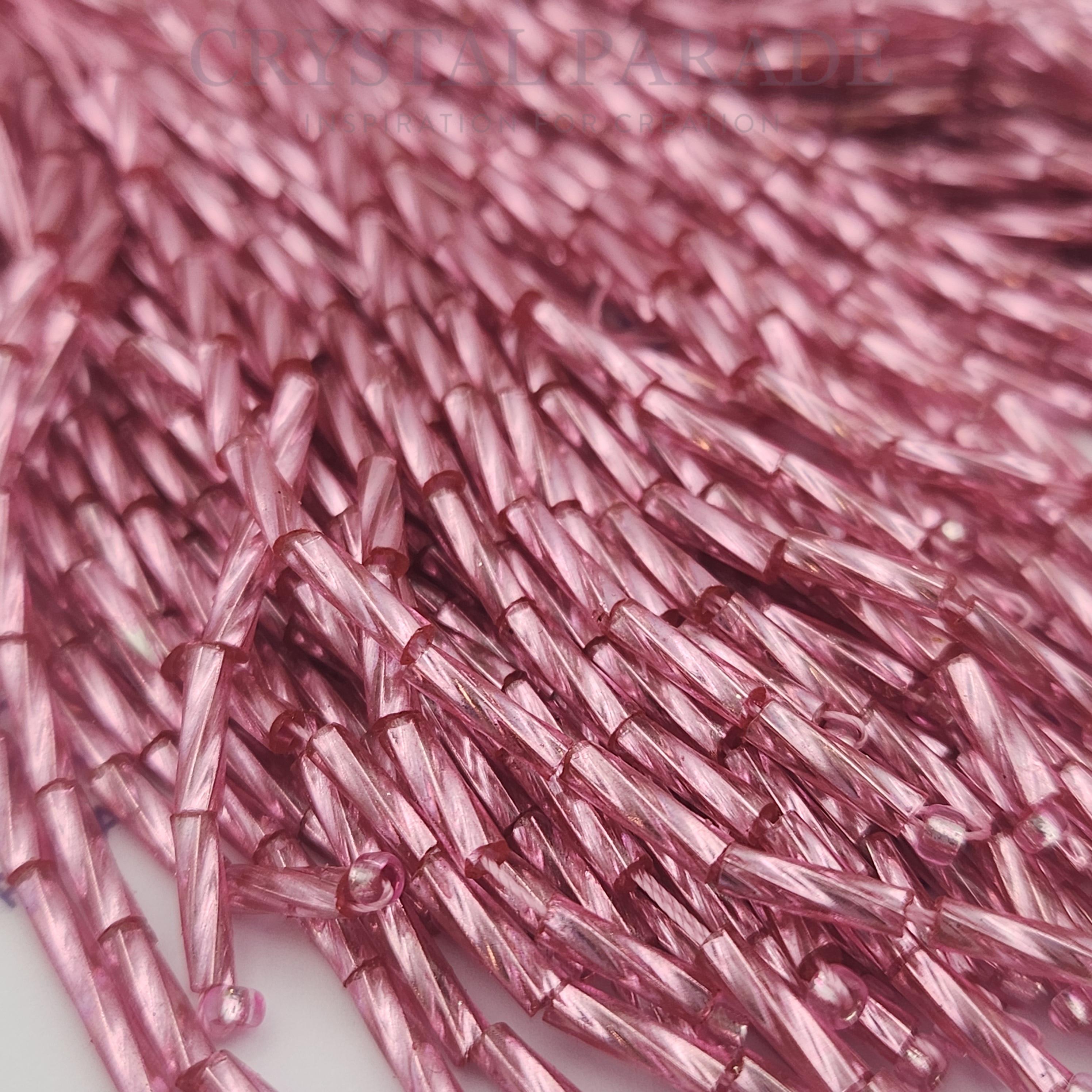 Zodiac Bugle Bead Dropper Bunch - Pink